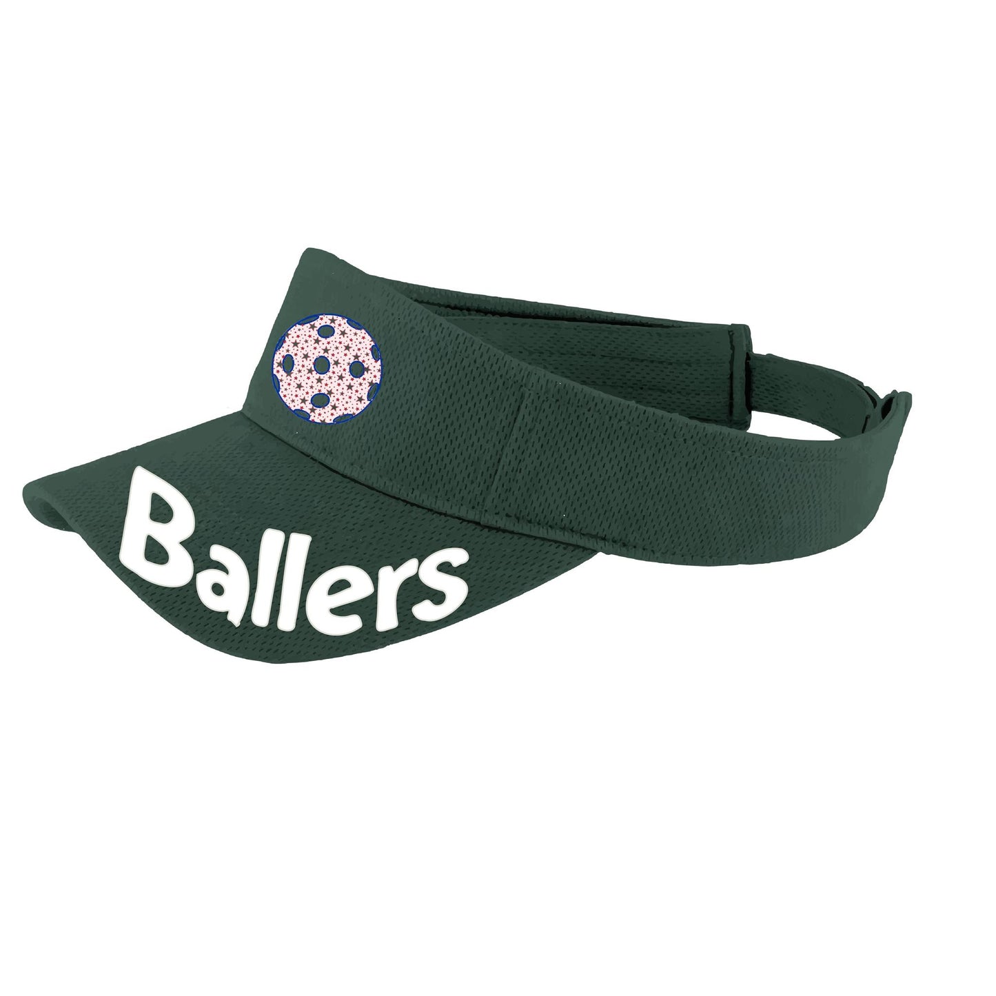 Ballers With Pickleballs (10 Custom Colors) | Pickleball Visors | Moisture Wicking 100% Polyester