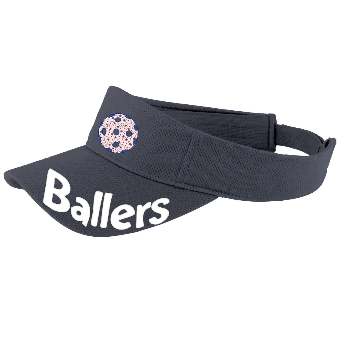 Ballers With Pickleballs (10 Custom Colors) | Pickleball Visors | Moisture Wicking 100% Polyester