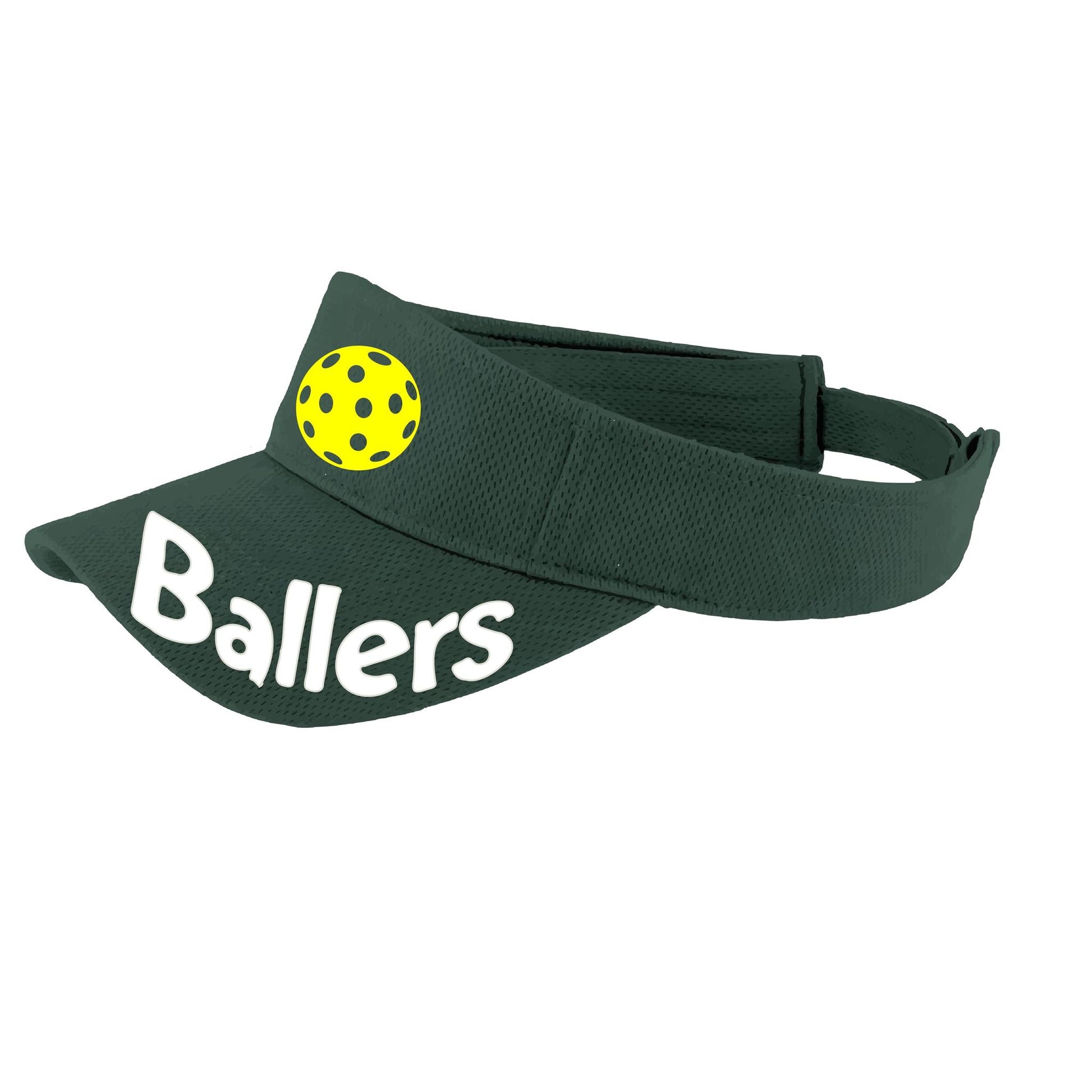 Ballers With Pickleballs (10 Custom Colors) | Pickleball Visors | Moisture Wicking 100% Polyester