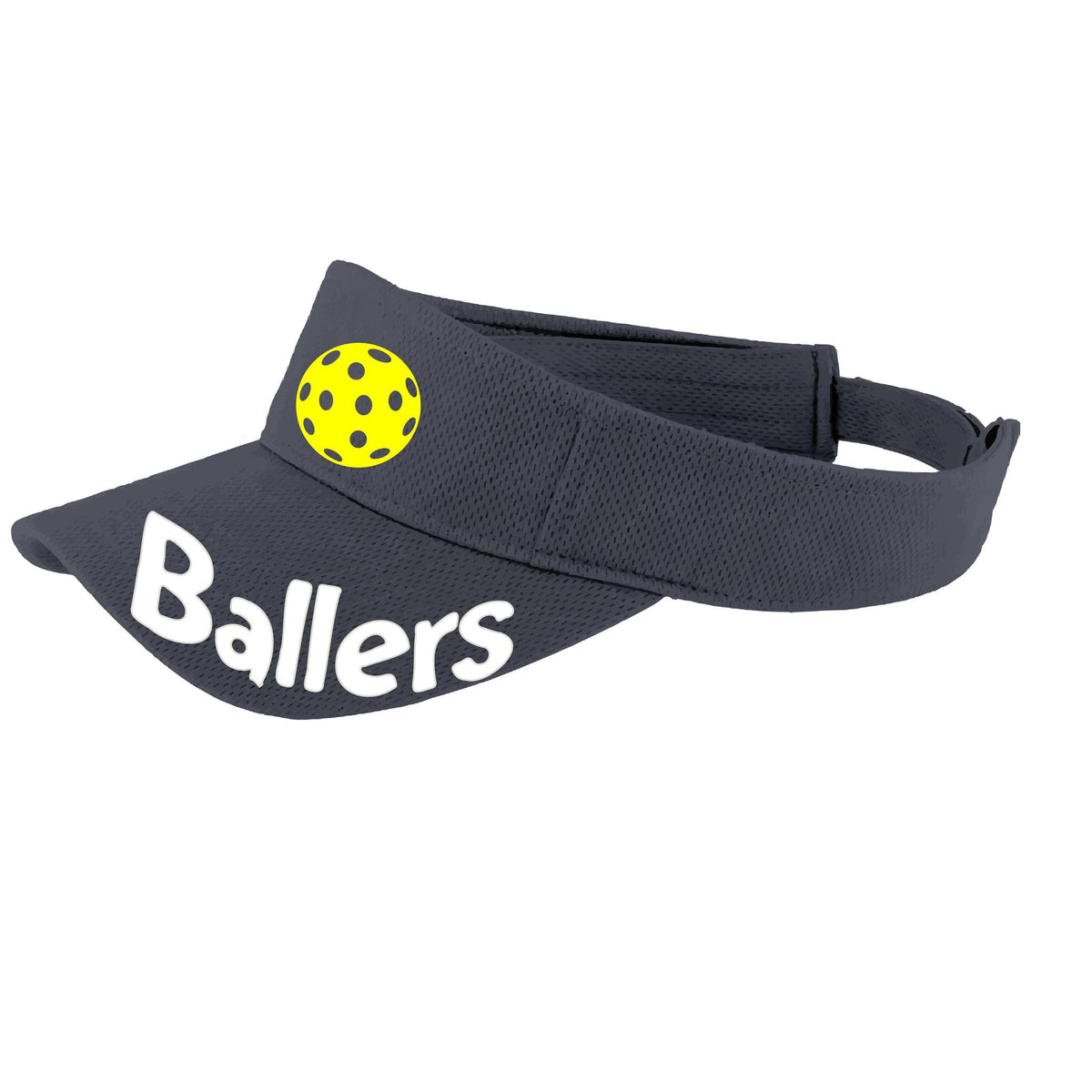 Ballers With Pickleballs (10 Custom Colors) | Pickleball Visors | Moisture Wicking 100% Polyester