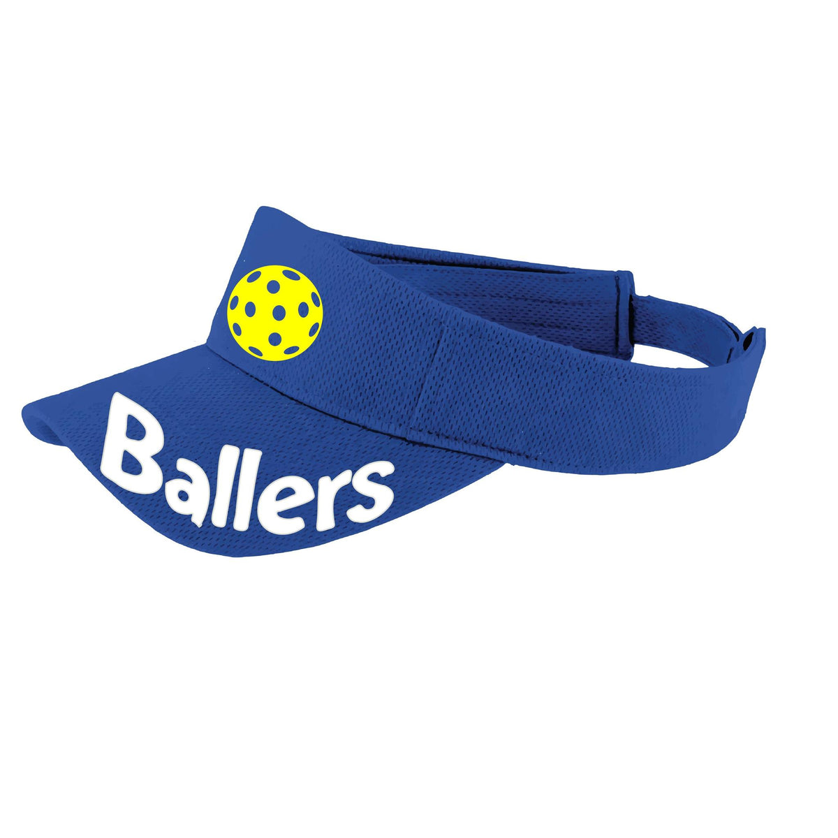 Ballers With Pickleballs (10 Custom Colors) | Pickleball Visors | Moisture Wicking 100% Polyester