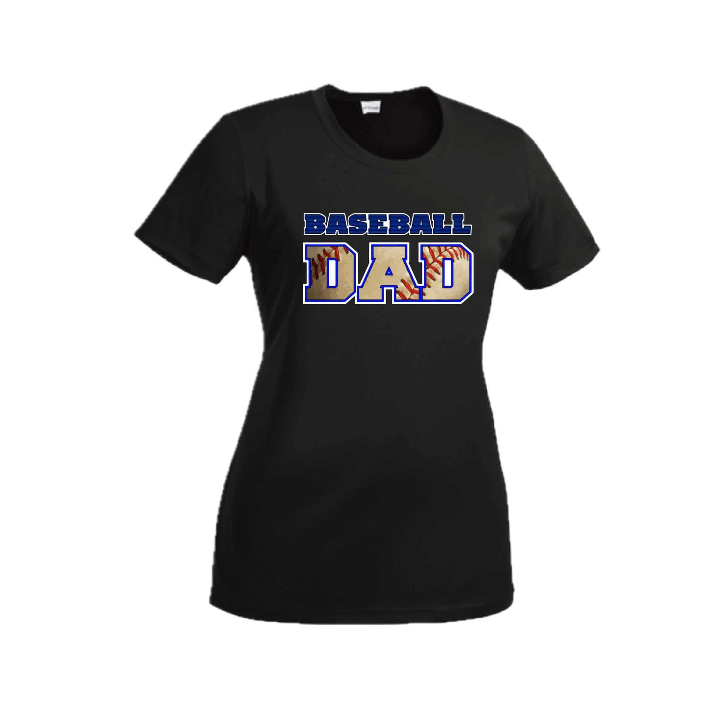 Baseball Dad | Women’s Short Sleeve Crewneck Baseball T-Shirts | 100% Polyester