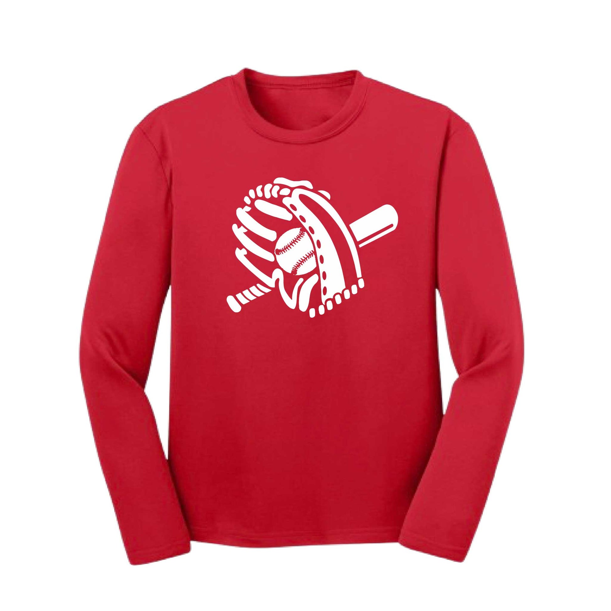 Baseball MItt | Youth Long Sleeve Baseball Performance T-Shirts | 100% Polyester
