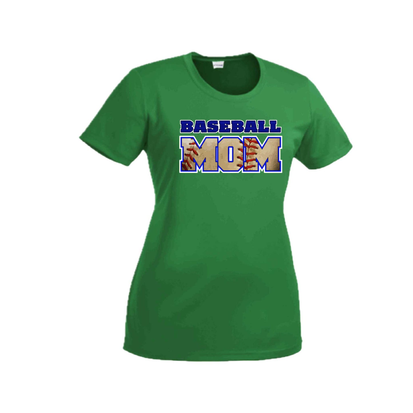 Baseball Mom | Women’s Short Sleeve Crewneck Baseball T-Shirts | 100% Polyester