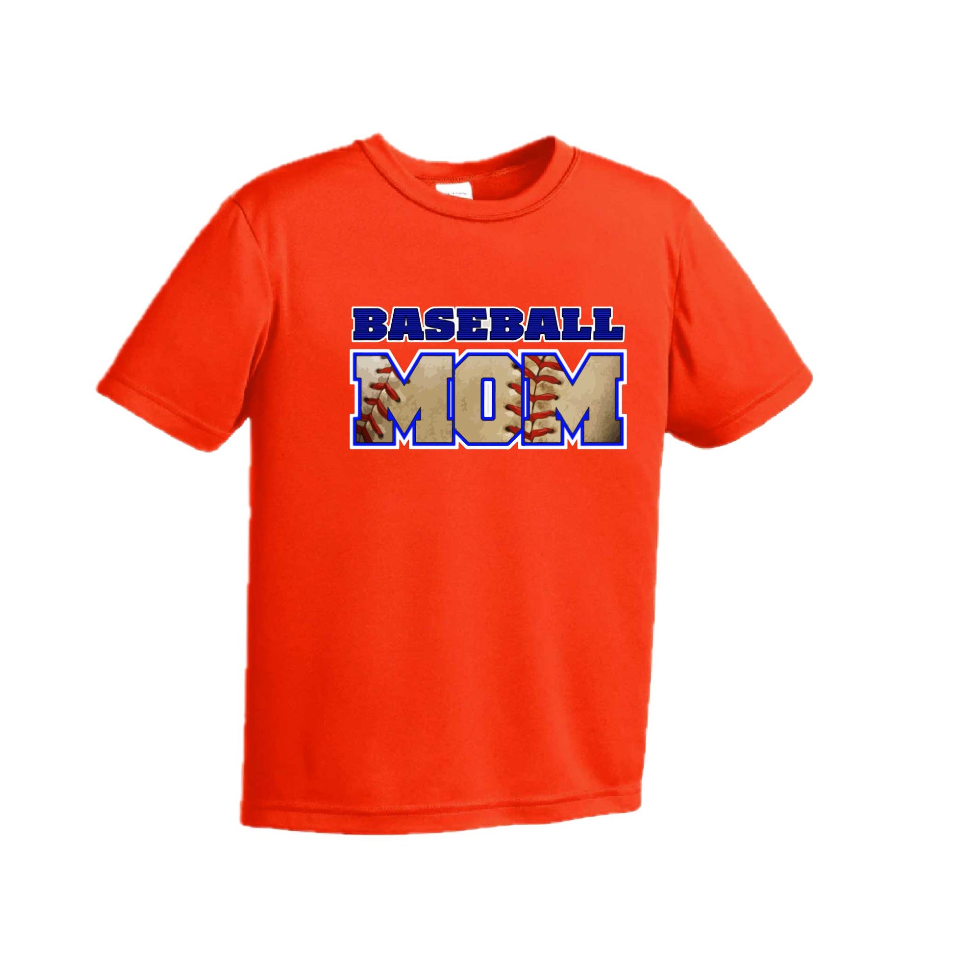 Baseball Mom | Youth Short Sleeve Baseball Performance T-Shirts | 100% Polyester