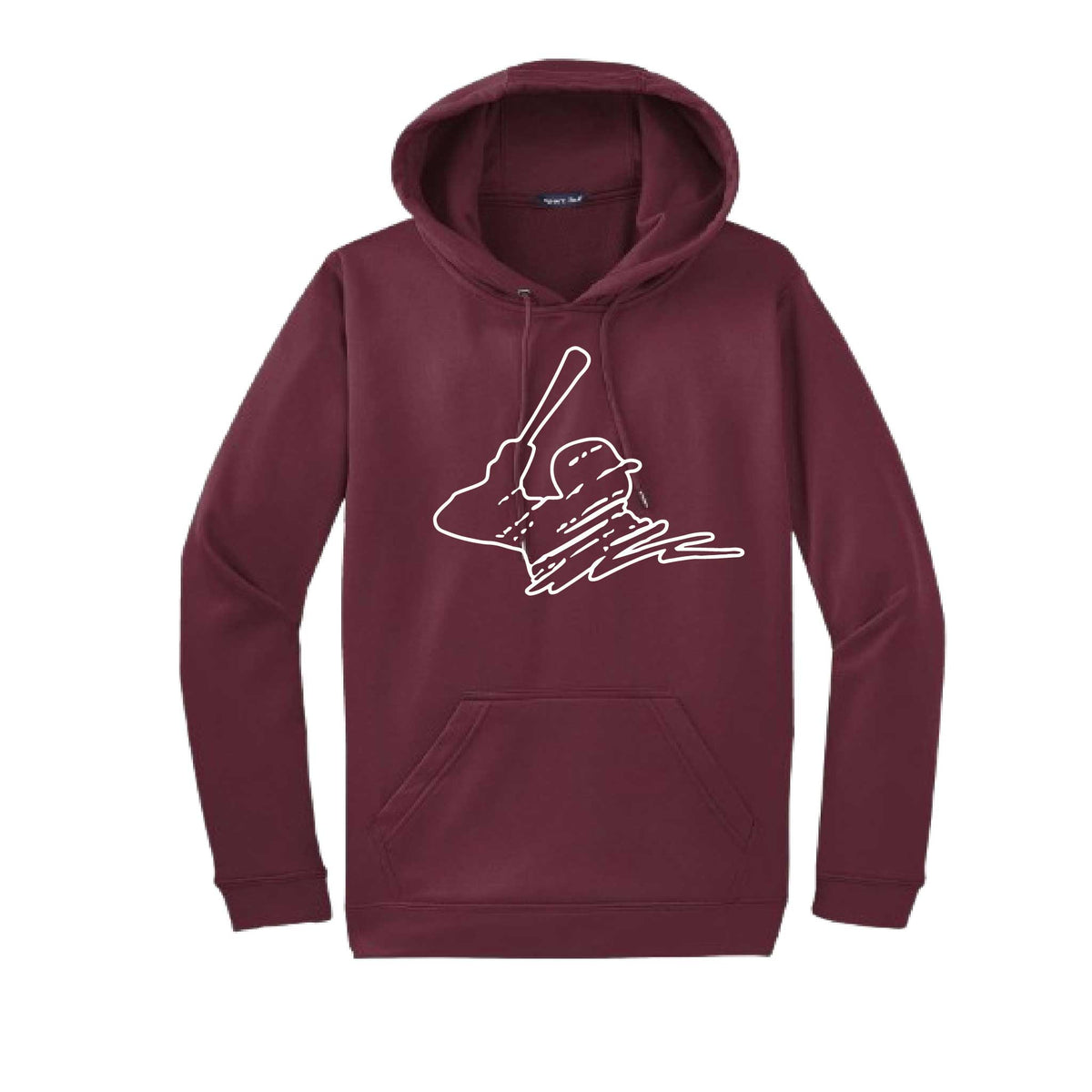 Baseball Player | Unisex Hoodie Athletic Baseball Sweatshirt | 50% Cotton/50% Polyester