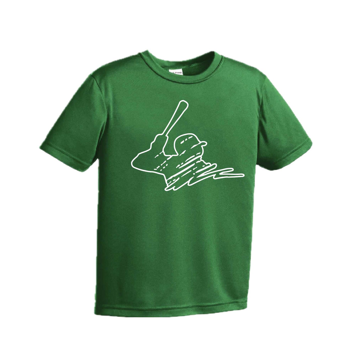 Baseball Player | Youth Short Sleeve Baseball Performance T-Shirts | 100% Polyester
