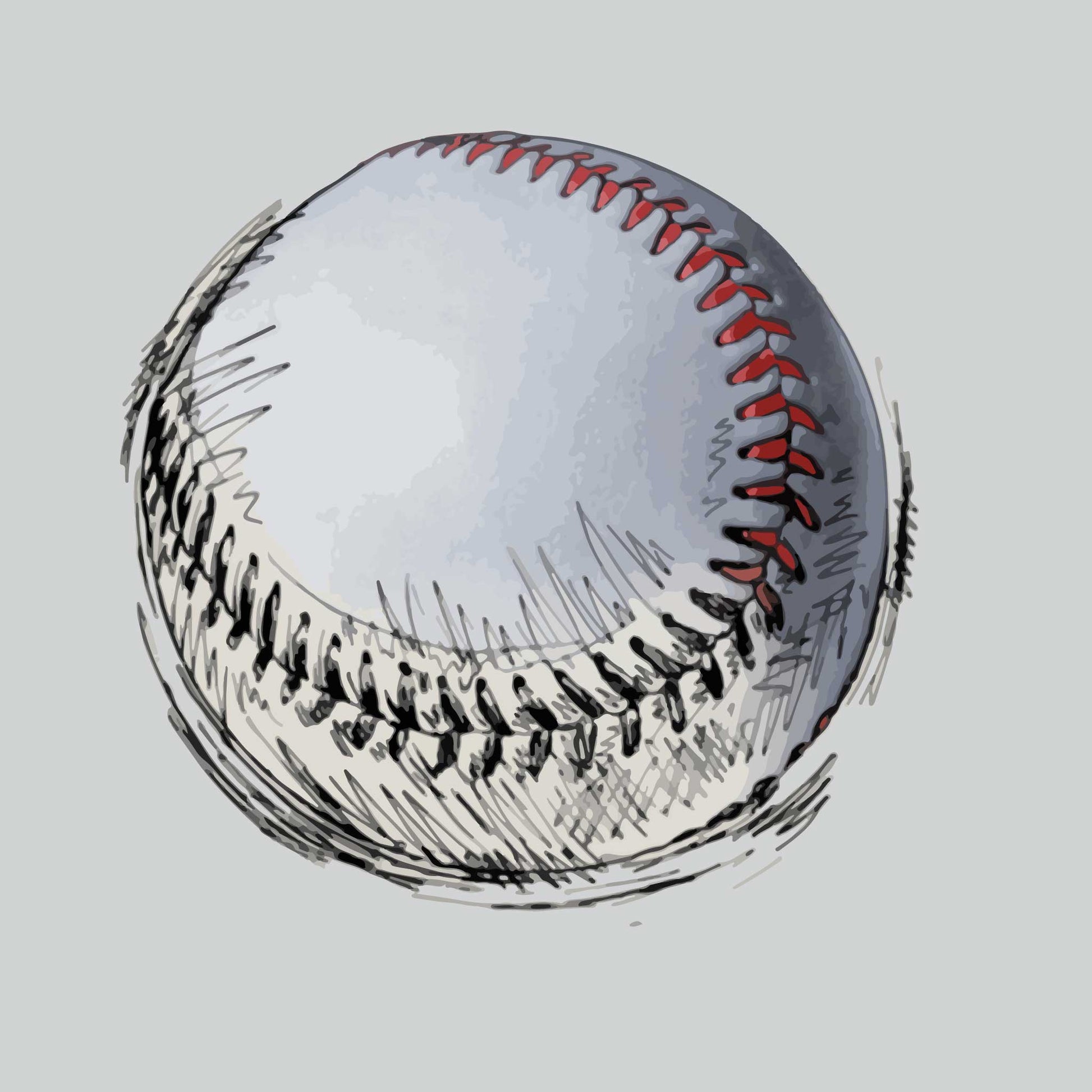 Baseball Sketched | Women’s Short Sleeve Crewneck Baseball T-Shirts | 100% Polyester