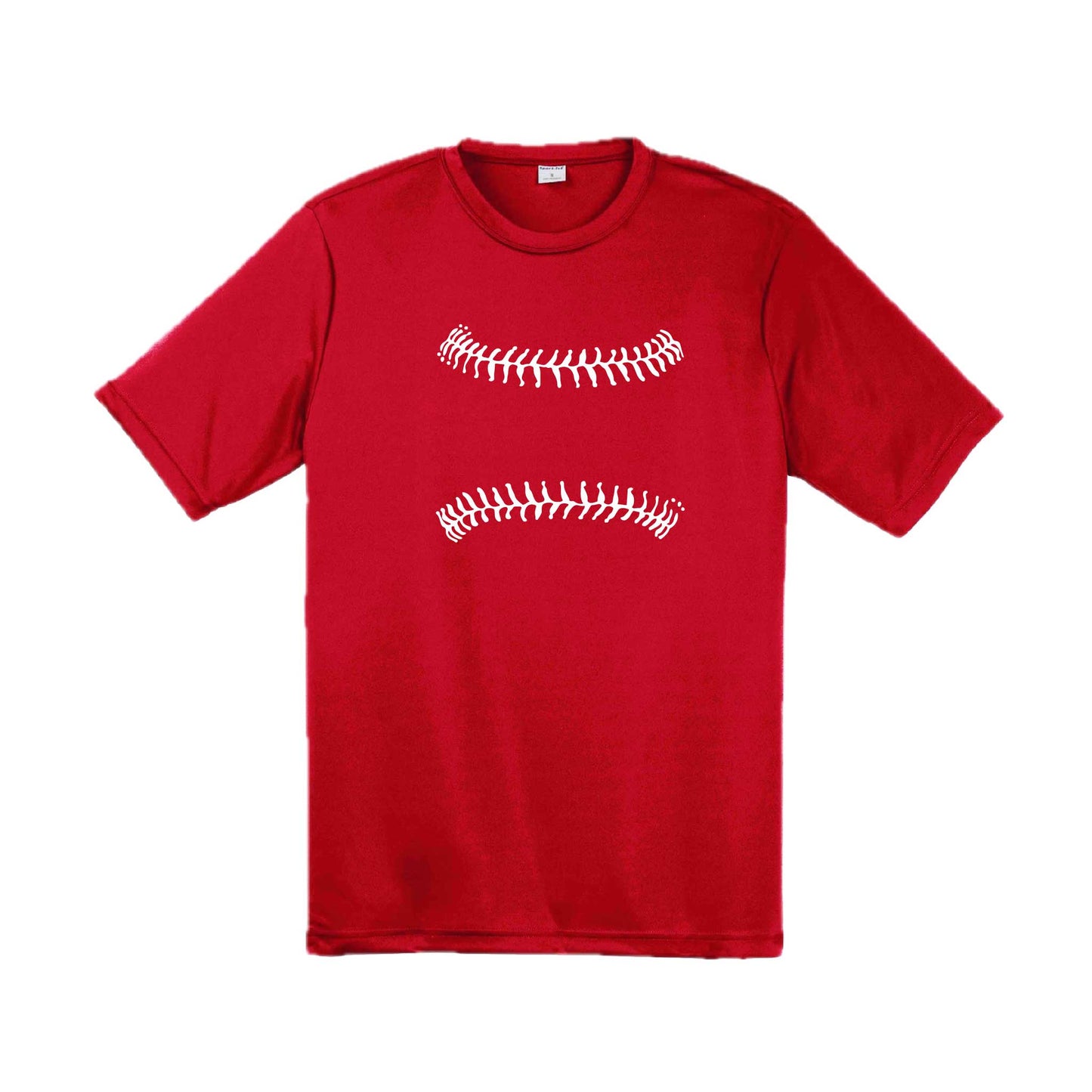 Baseball Stitches | Men's Short Sleeve Athletic Baseball Performance T-Shirt | 100% Polyester