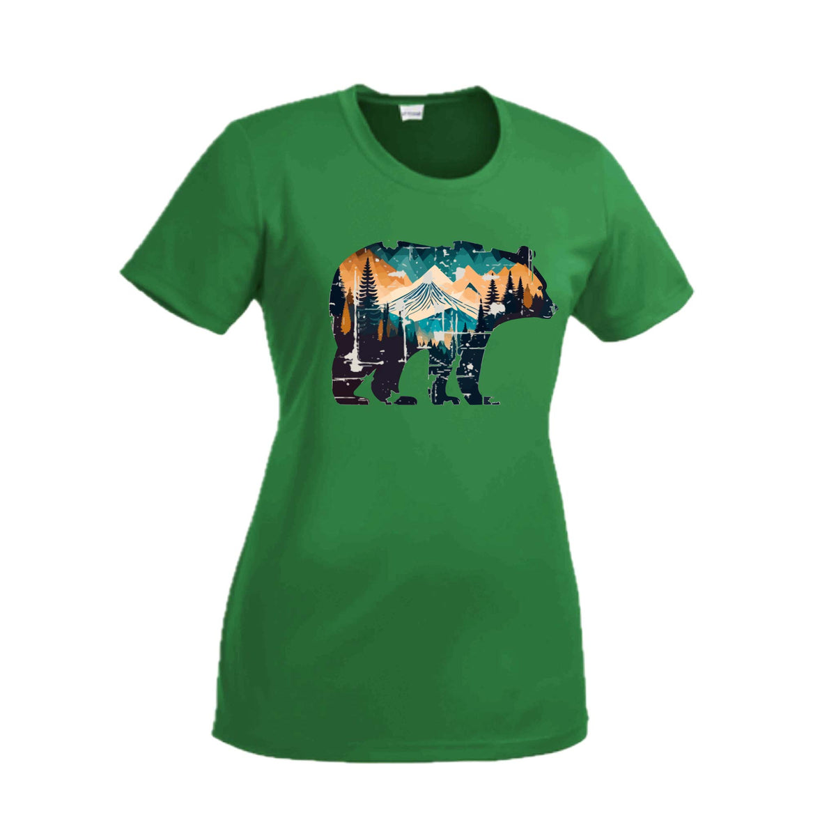 Bear Mountain | Women’s Short Sleeve Crewneck Camping T-Shirts | 100% Polyester