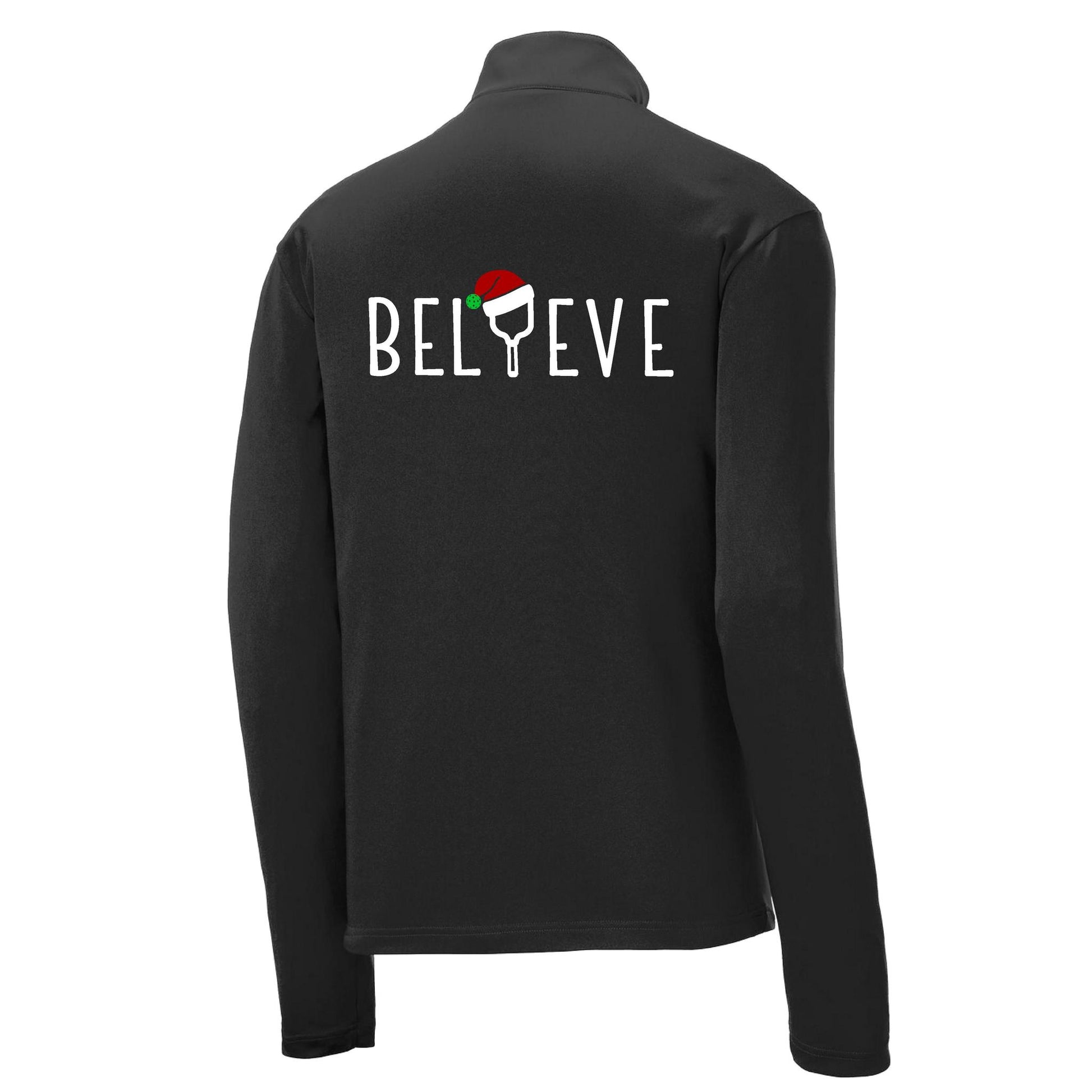 Believe | Men's 1/4 Zip Long Sleeve Pullover Athletic Performance Shirt | 100% Polyester