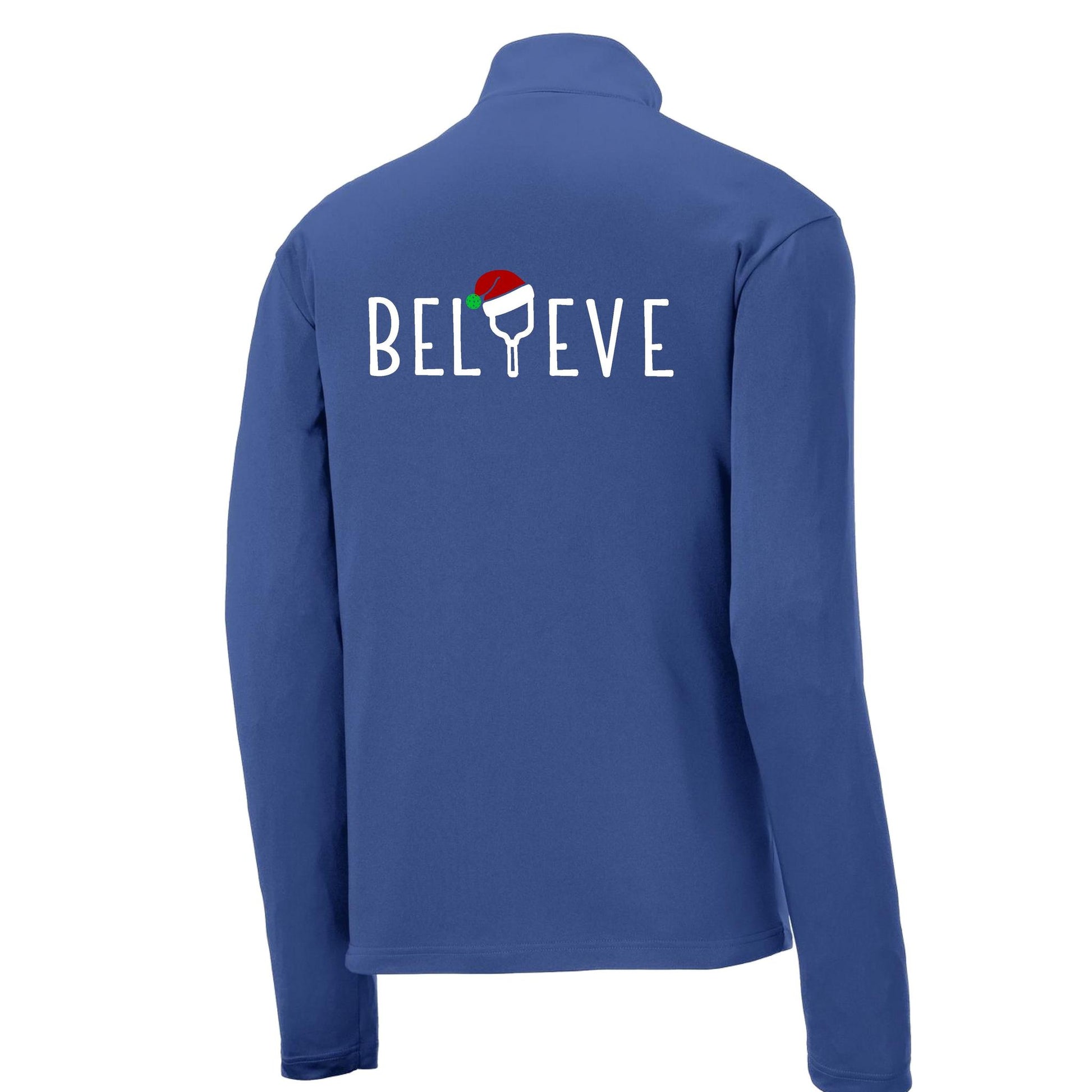 Believe | Men's 1/4 Zip Long Sleeve Pullover Athletic Performance Shirt | 100% Polyester