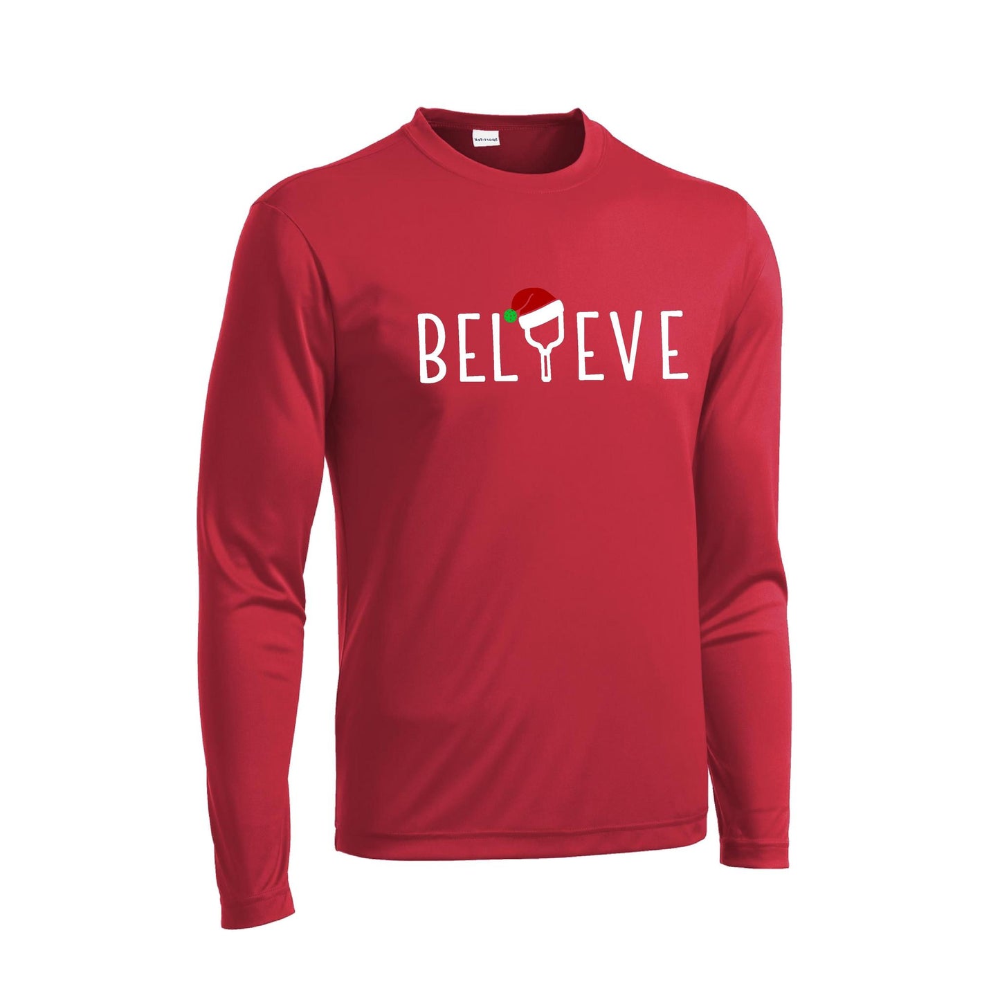 Believe | Men's Long Sleeve Athletic Performance T-Shirt | 100% Polyester