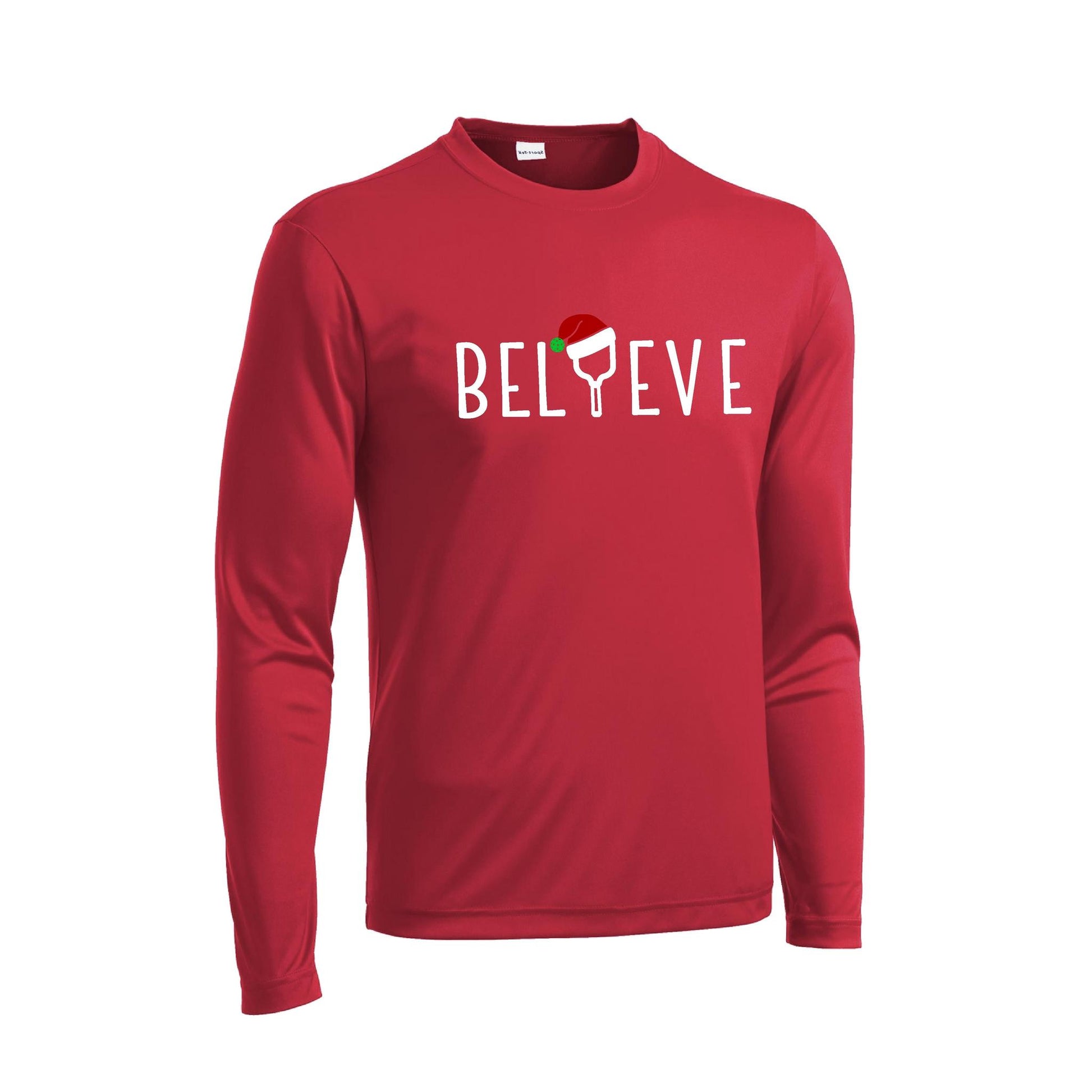 Believe | Men's Long Sleeve Athletic Performance T-Shirt | 100% Polyester