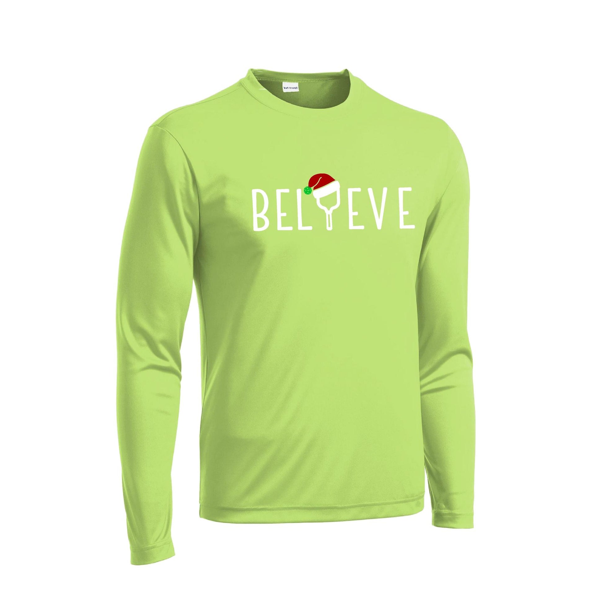 Believe | Men's Long Sleeve Athletic Performance T-Shirt | 100% Polyester