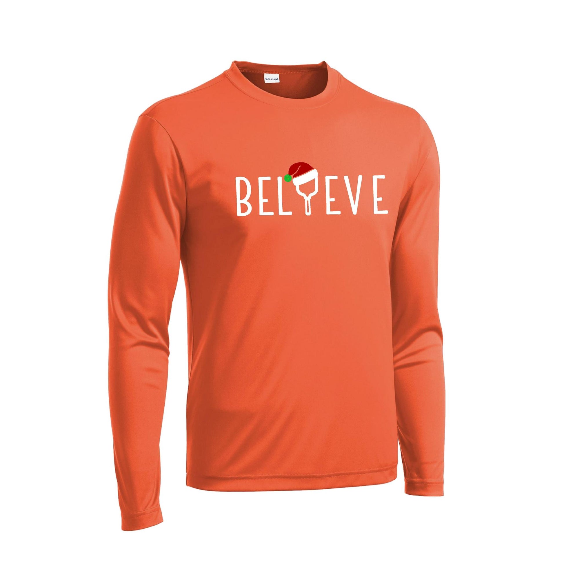 Believe | Men's Long Sleeve Athletic Performance T-Shirt | 100% Polyester