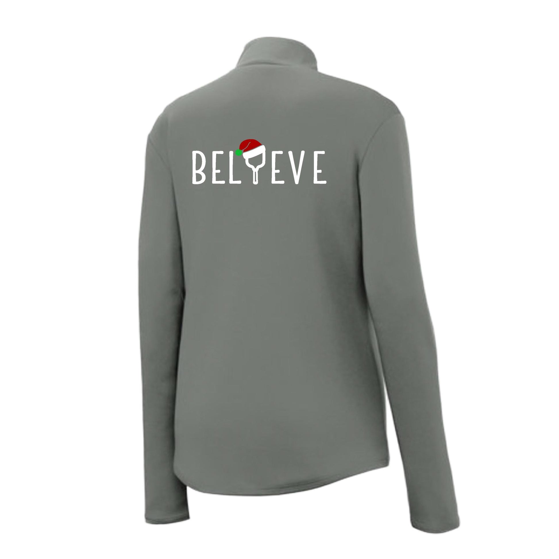 Believe | Women's 1/4 Zip Pickleball Performance Pullover Shirt | 100% Polyester