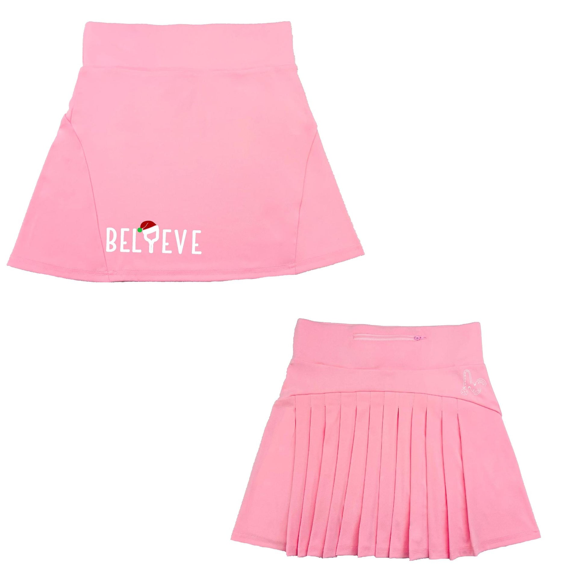 Women’s Christmas Pickleball Skort – Festive Holiday Skirt & Shorts for Pickleball Players with Back Pleats