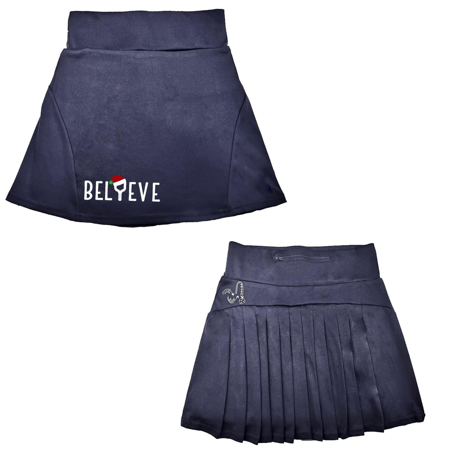Women’s Christmas Pickleball Skort – Festive Holiday Skirt & Shorts for Pickleball Players with Back Pleats