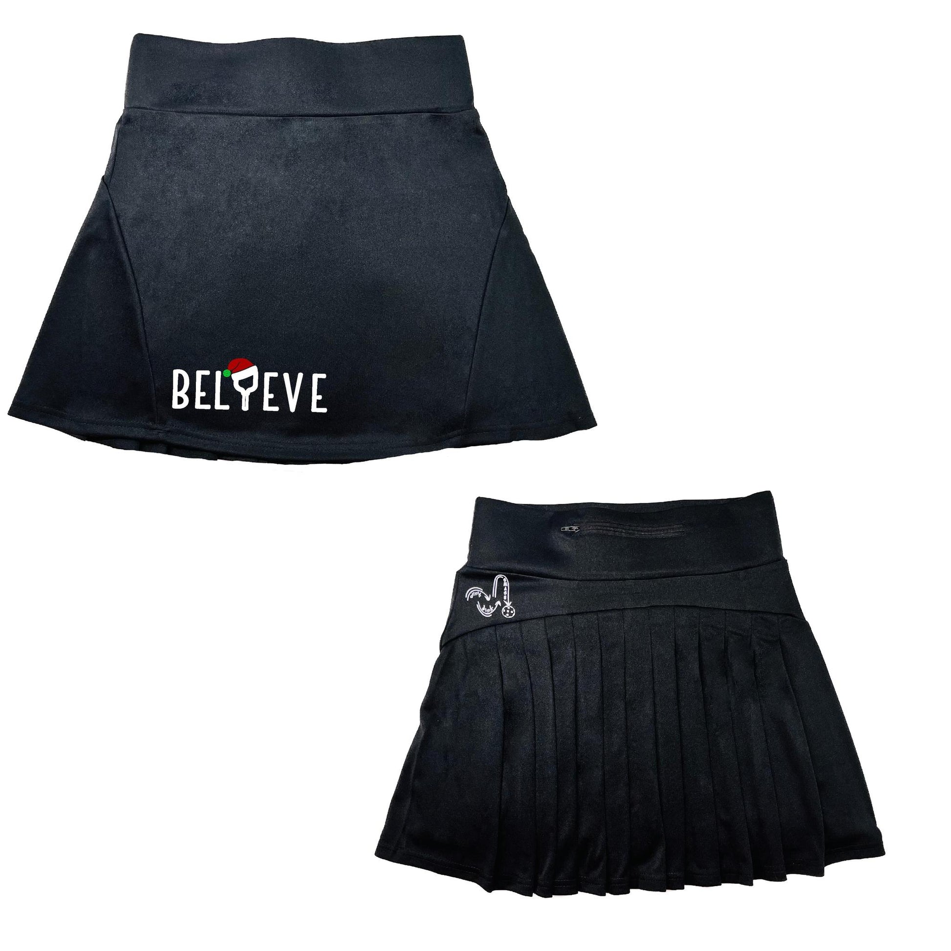 Women’s Christmas Pickleball Skort – Festive Holiday Skirt & Shorts for Pickleball Players with Back Pleats