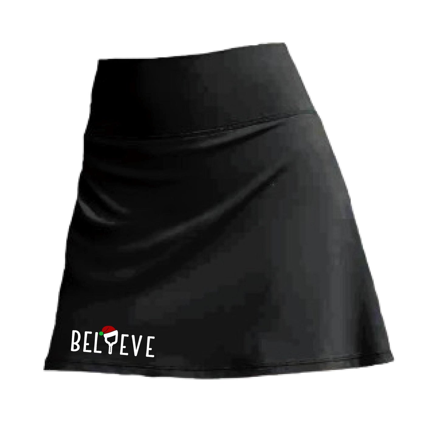 Customizable Two Skorts Set (Black & Grey) Christmas Designs | Pickleball Women’s Skorts | High-Performance Skorts with Shorts and Pockets