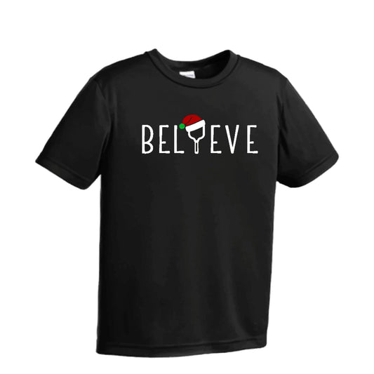 Believe | Youth Short Sleeve Pickleball Performance T-Shirts | 100% Polyester