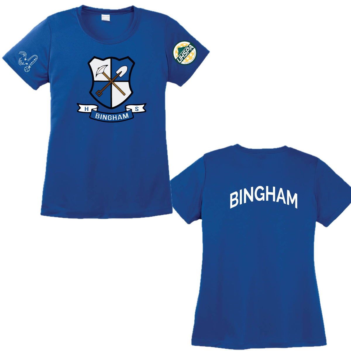 Bingham High UHSPA | Women's Short Sleeve Crewneck T-Shirts | 100% Polyester