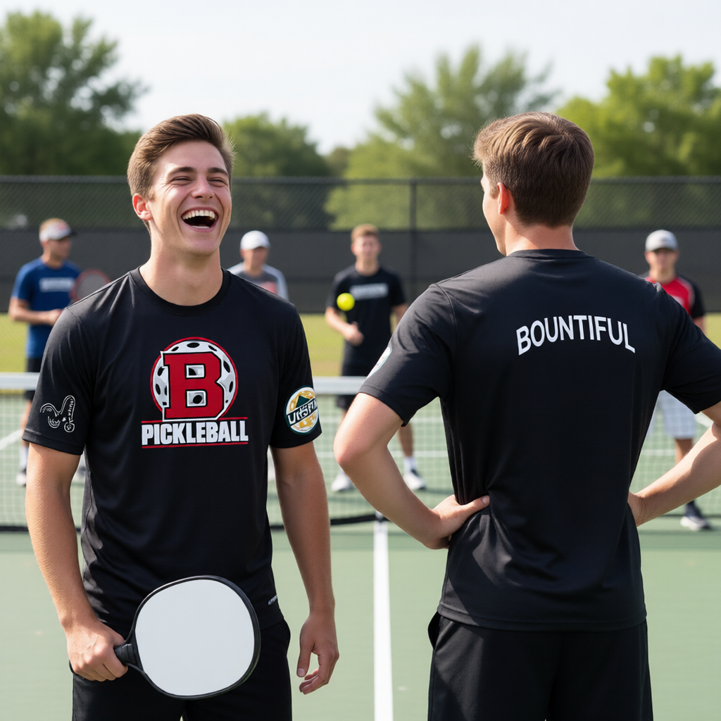 Bountiful High Official Design USHPA | Men's Short Sleeve Crewneck T-Shirts | 100% Polyester