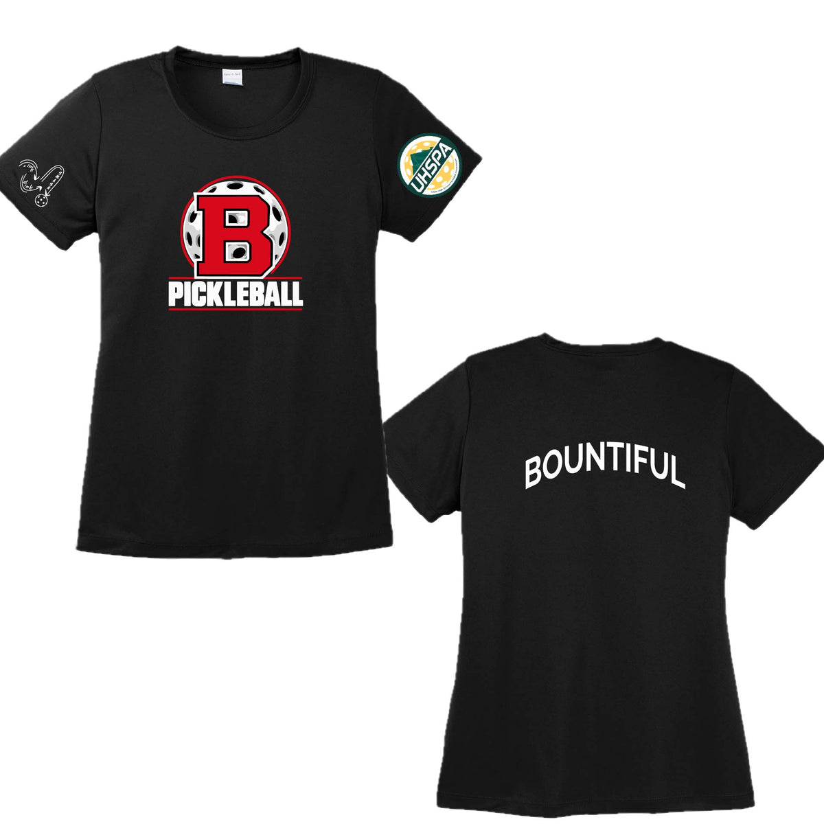 Bountiful High Official UHSPA | Women's Short Sleeve Crewneck T-Shirts | 100% Polyester
