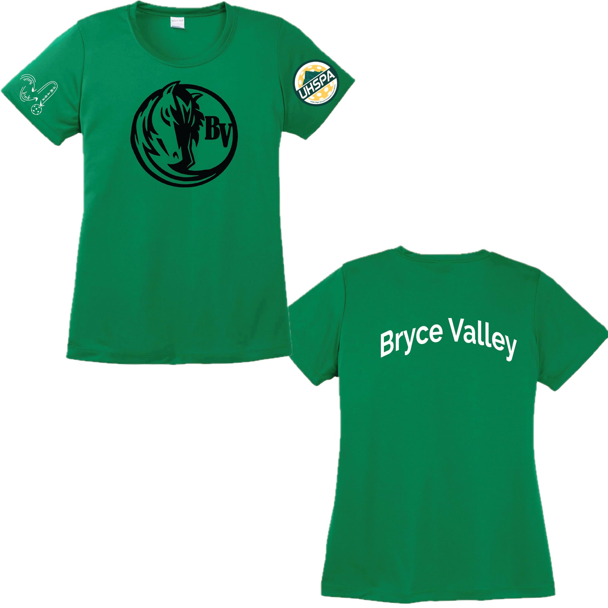 Bryce Valley High UHSPA | Women's Short Sleeve Crewneck T-Shirts | 100% Polyester