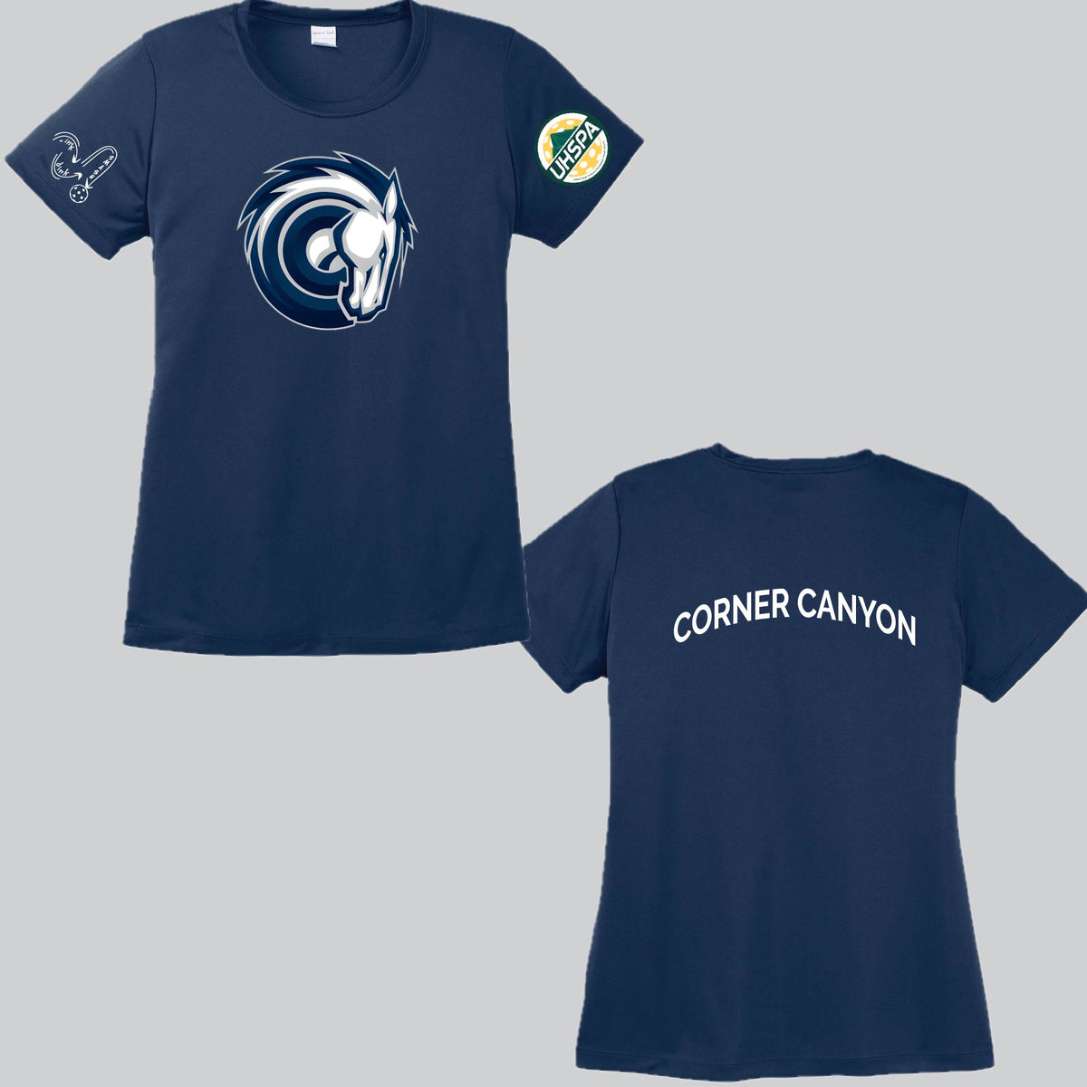 Corner Canyon High UHSPA | Women's Short Sleeve Crewneck T-Shirts | 100% Polyester