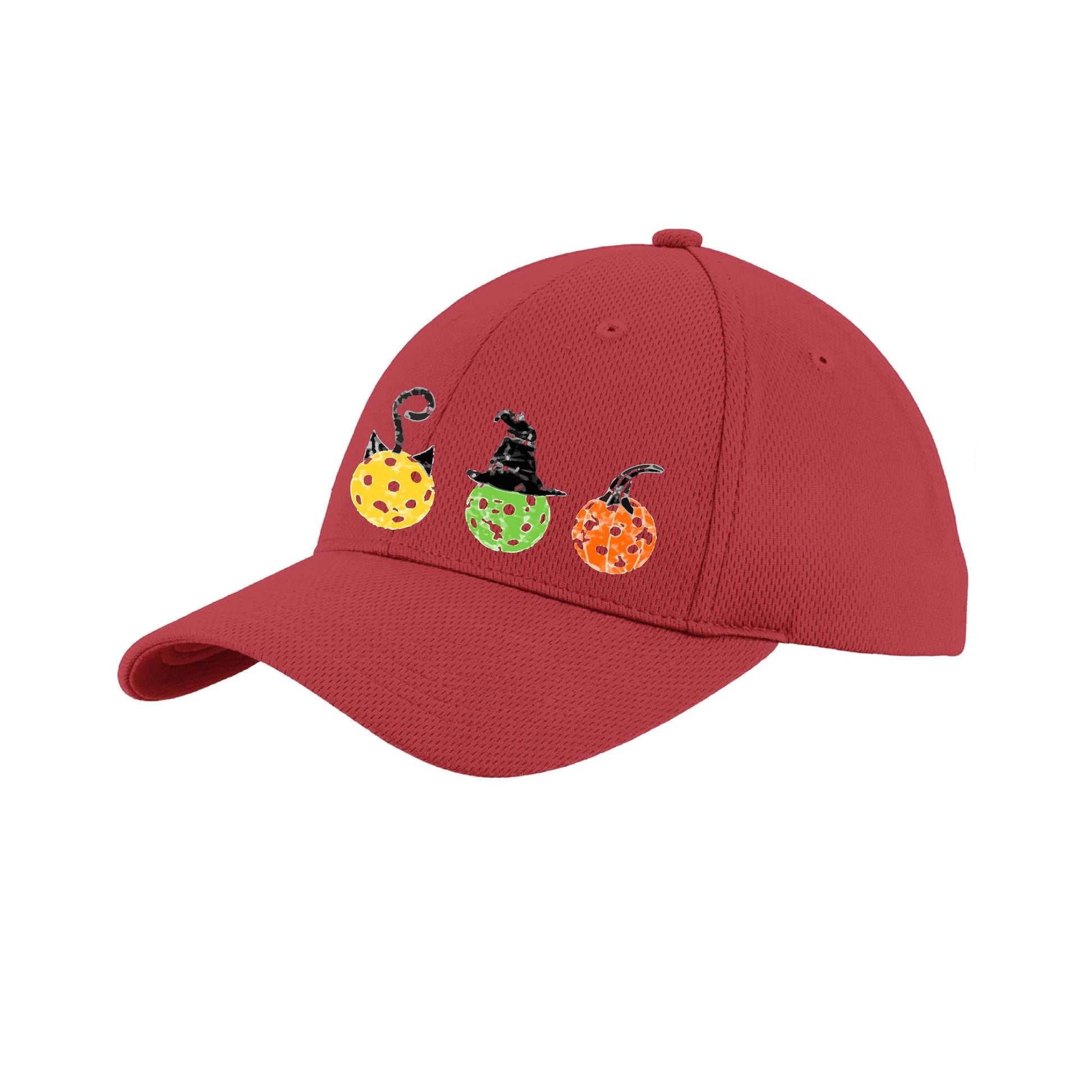 Cat Witch Pumpkin | Pickleball Hat | Moisture-Wicking 100% Polyester