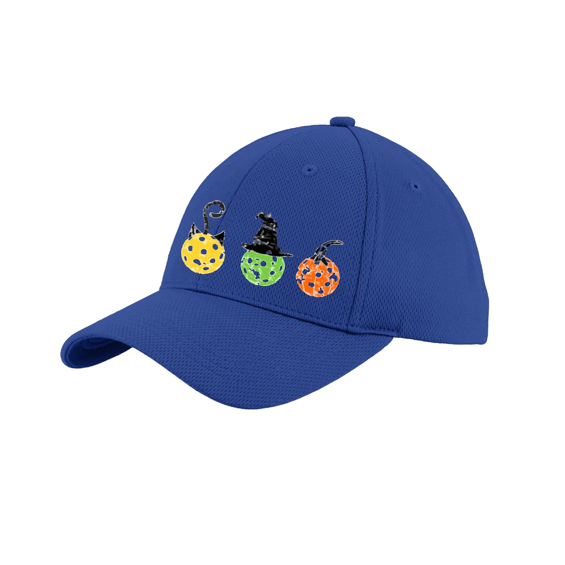 Cat Witch Pumpkin | Pickleball Hat | Moisture-Wicking 100% Polyester