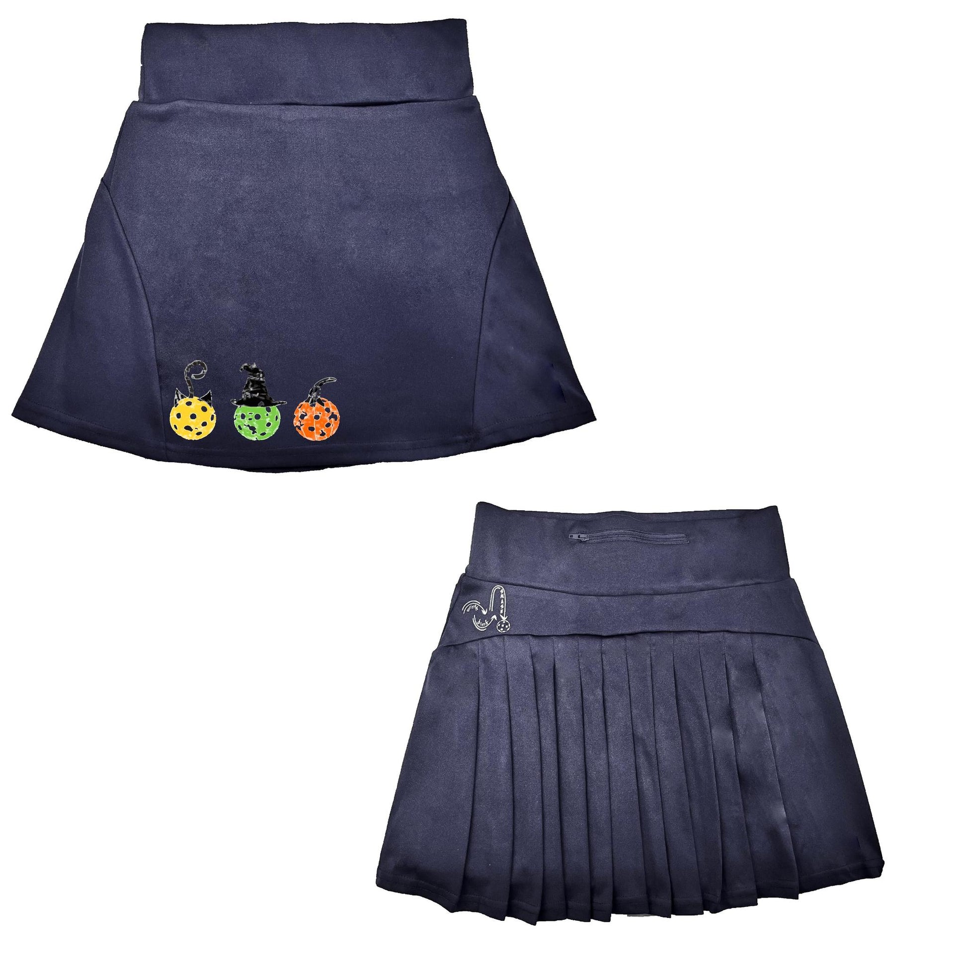 Cat Witch Pumpkin | Women's Flirty Pickleball Skort