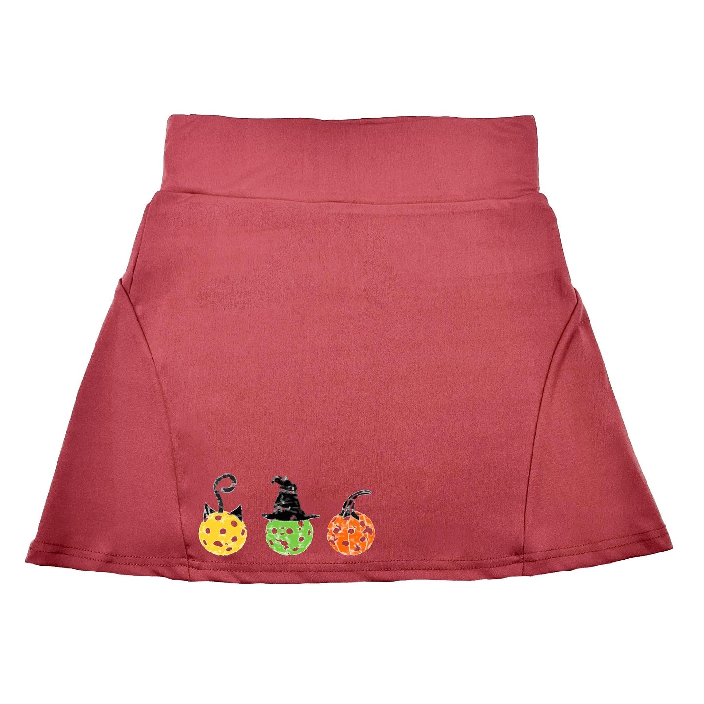 Cat Witch Pumpkin | Women's Flirty Pickleball Skort