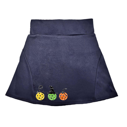 Cat Witch Pumpkin | Women's Flirty Pickleball Skort