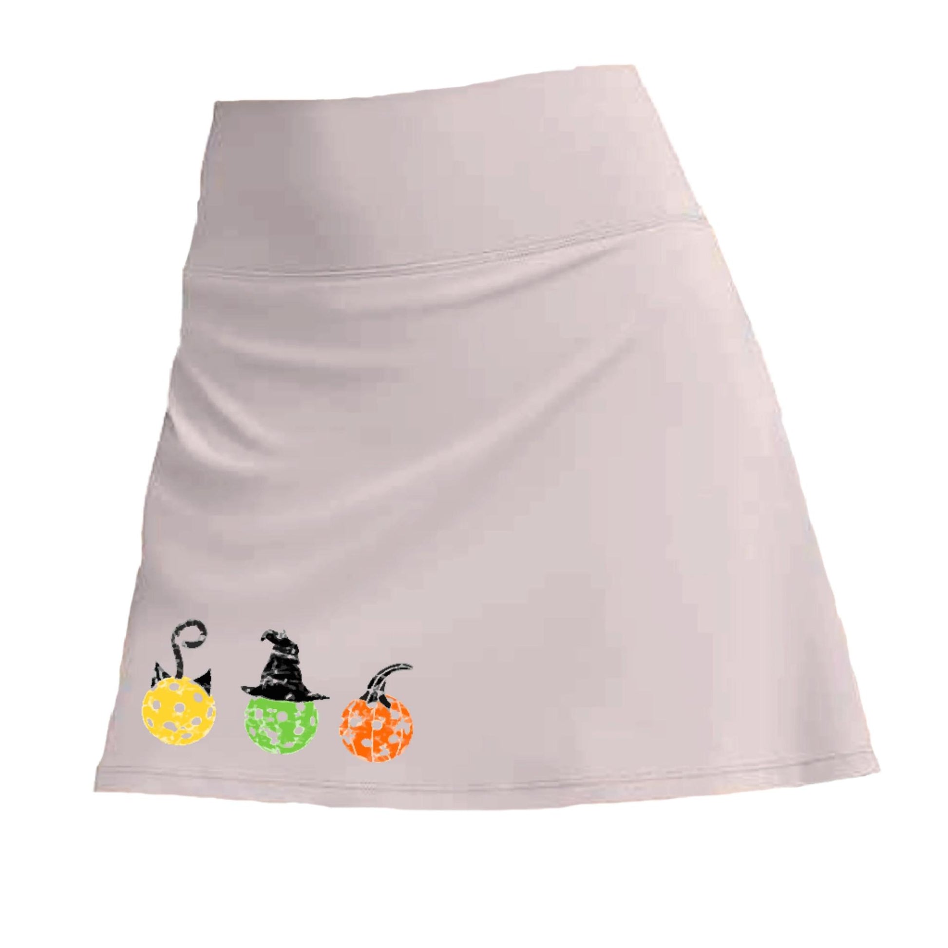 Customizable Two Skorts Set (Black & Grey) Halloween Designs | Pickleball Women’s Skorts | High-Performance Skorts with Shorts and Pockets