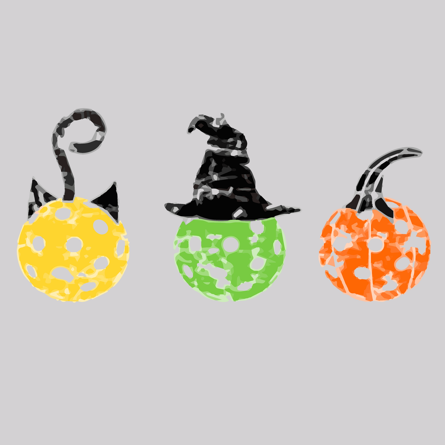 Cat Witch Pumpkin  | Women’s Sleeveless Pickleball Shirt | 100% Polyester