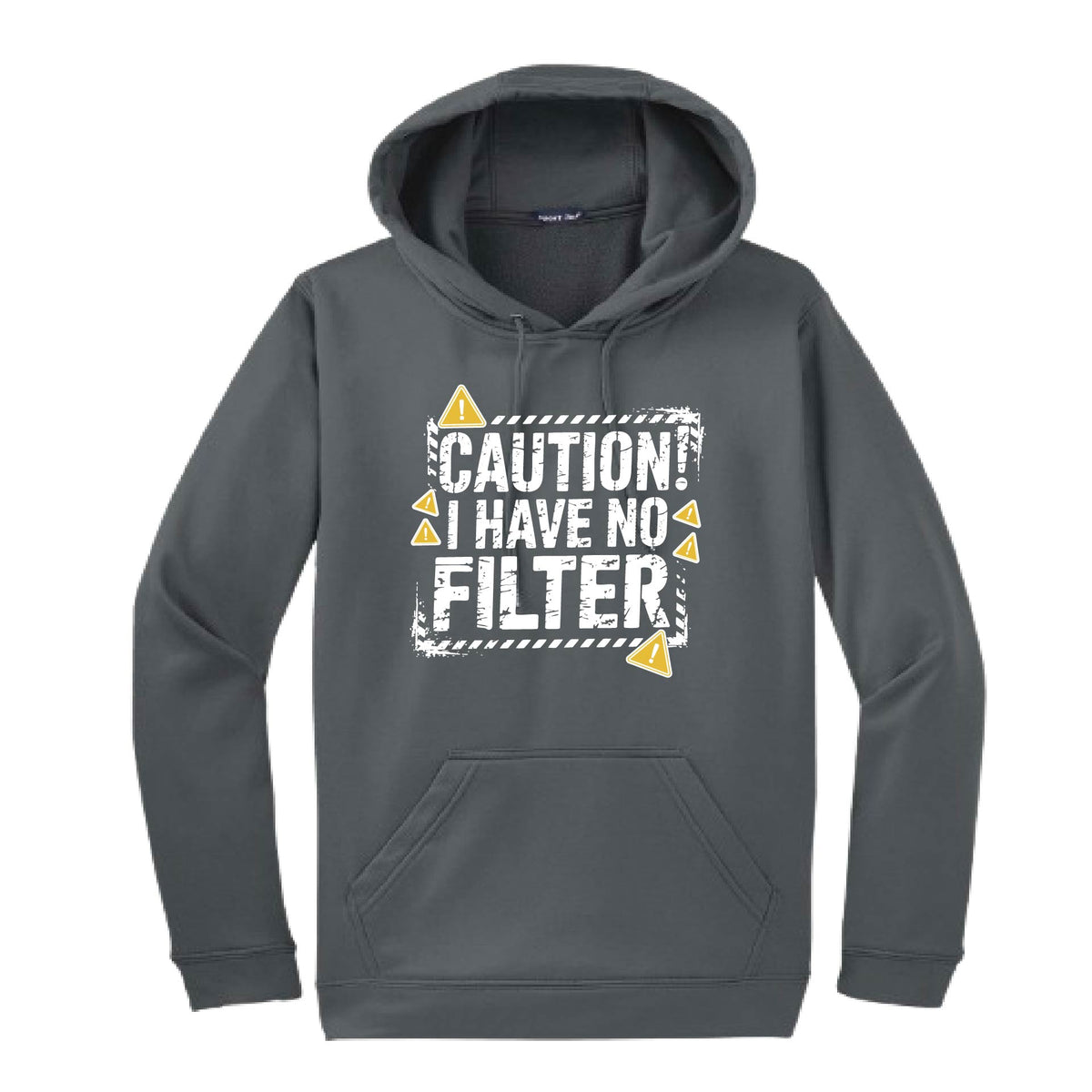 Caution - I Have No Filter | Unisex Hoodie Athletic Sweatshirt | 50% Cotton/50% Polyester