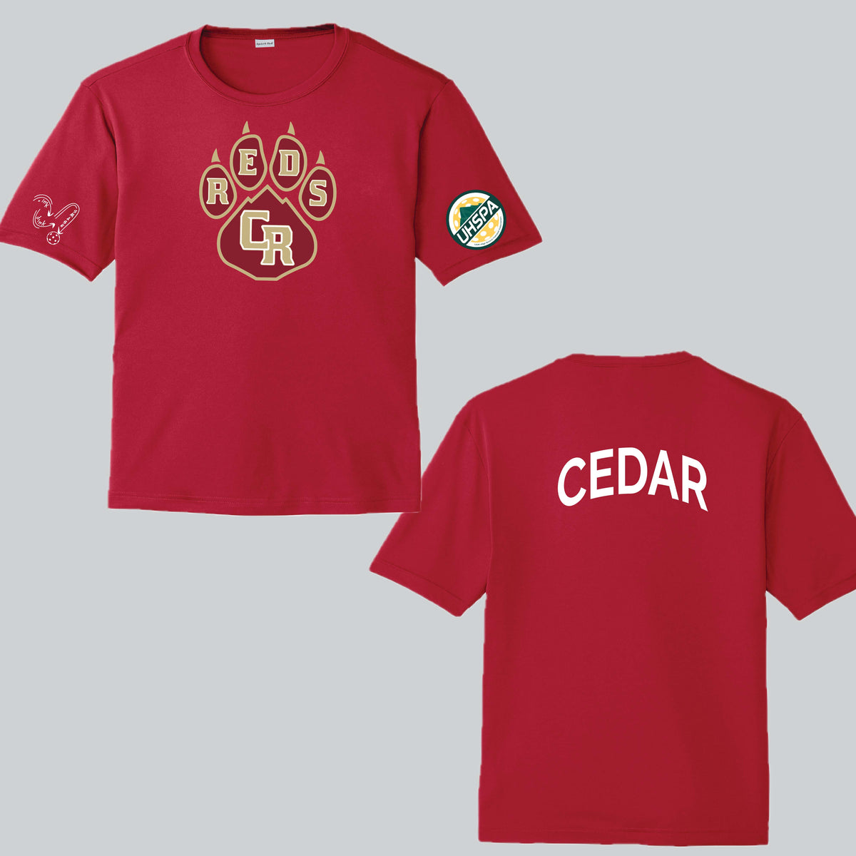 Cedar High USHPA | Men's Short Sleeve Crewneck T-Shirts | 100% Polyester