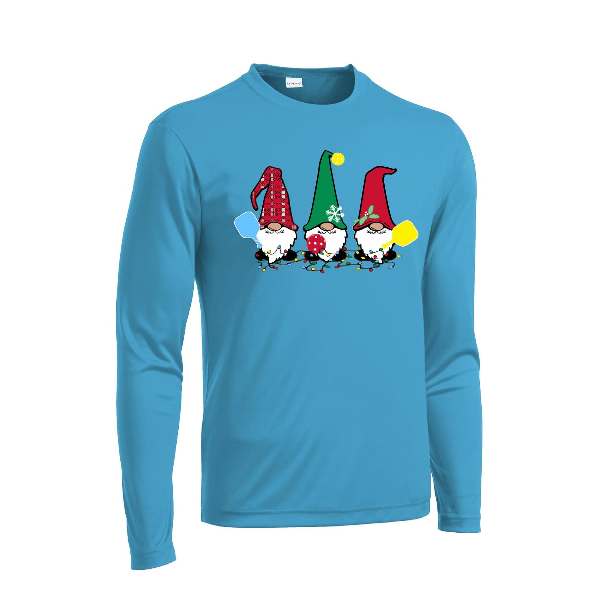Christmas Gnomes | Men's Long Sleeve Athletic Performance T-Shirt | 100% Polyester