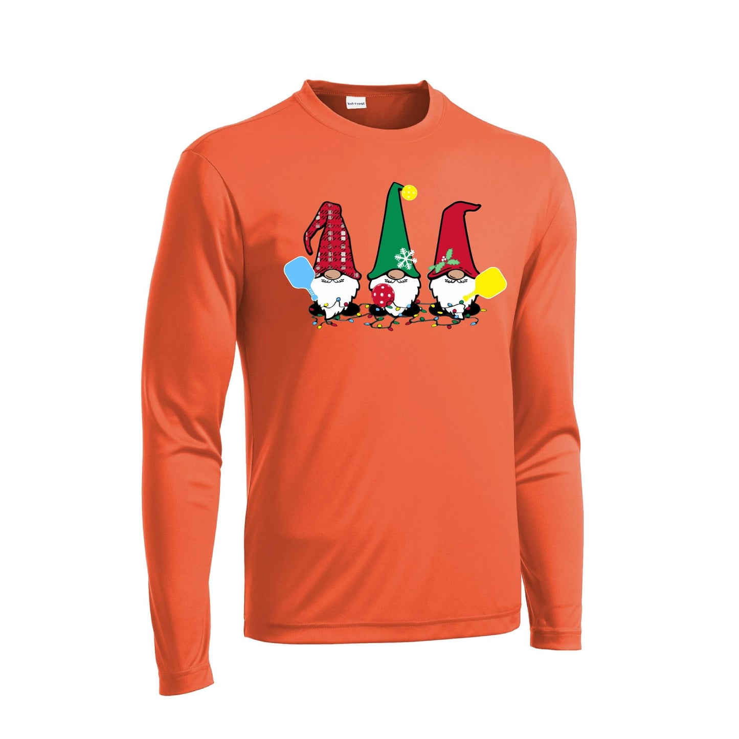 Christmas Gnomes | Men's Long Sleeve Athletic Performance T-Shirt | 100% Polyester