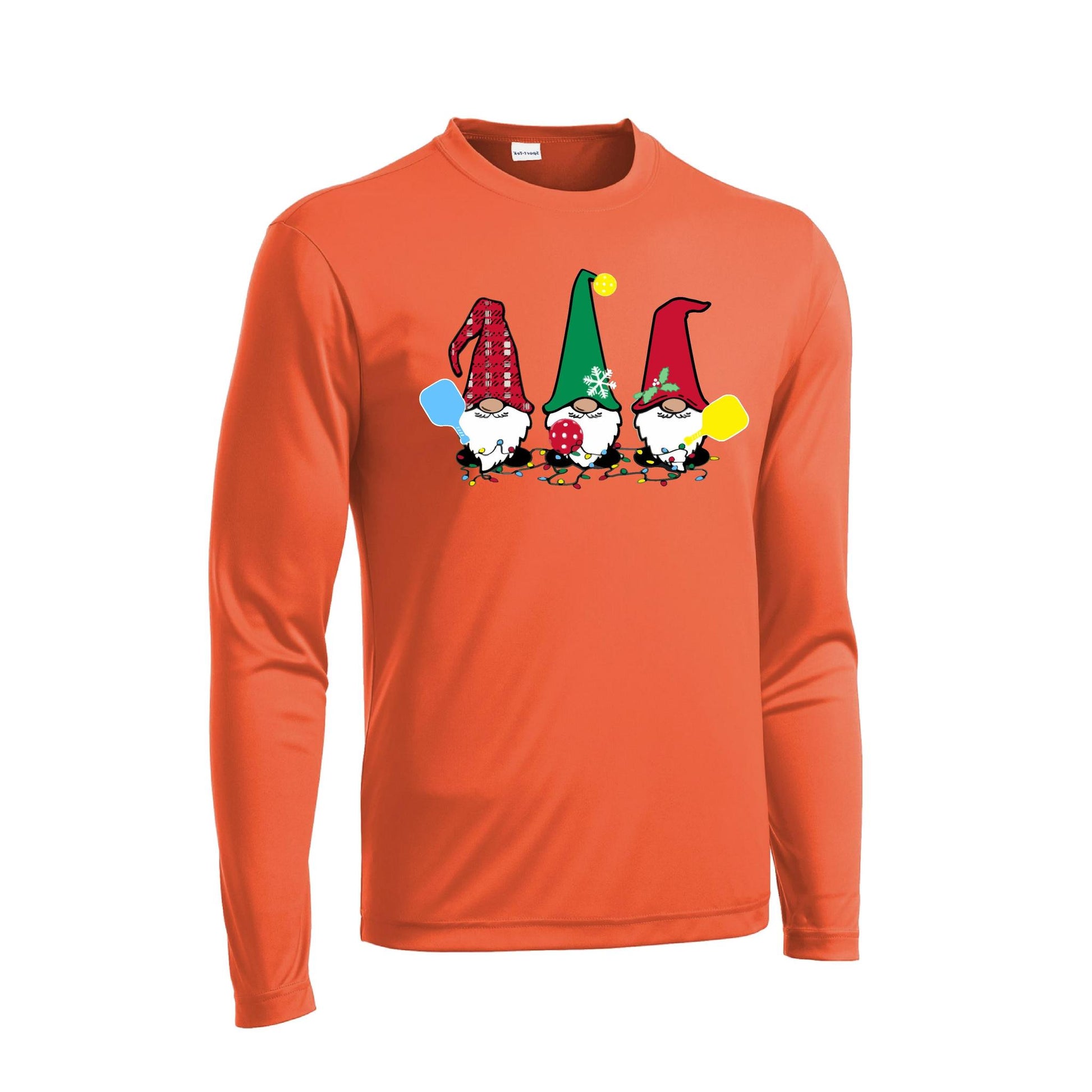 Christmas Gnomes | Men's Long Sleeve Athletic Performance T-Shirt | 100% Polyester