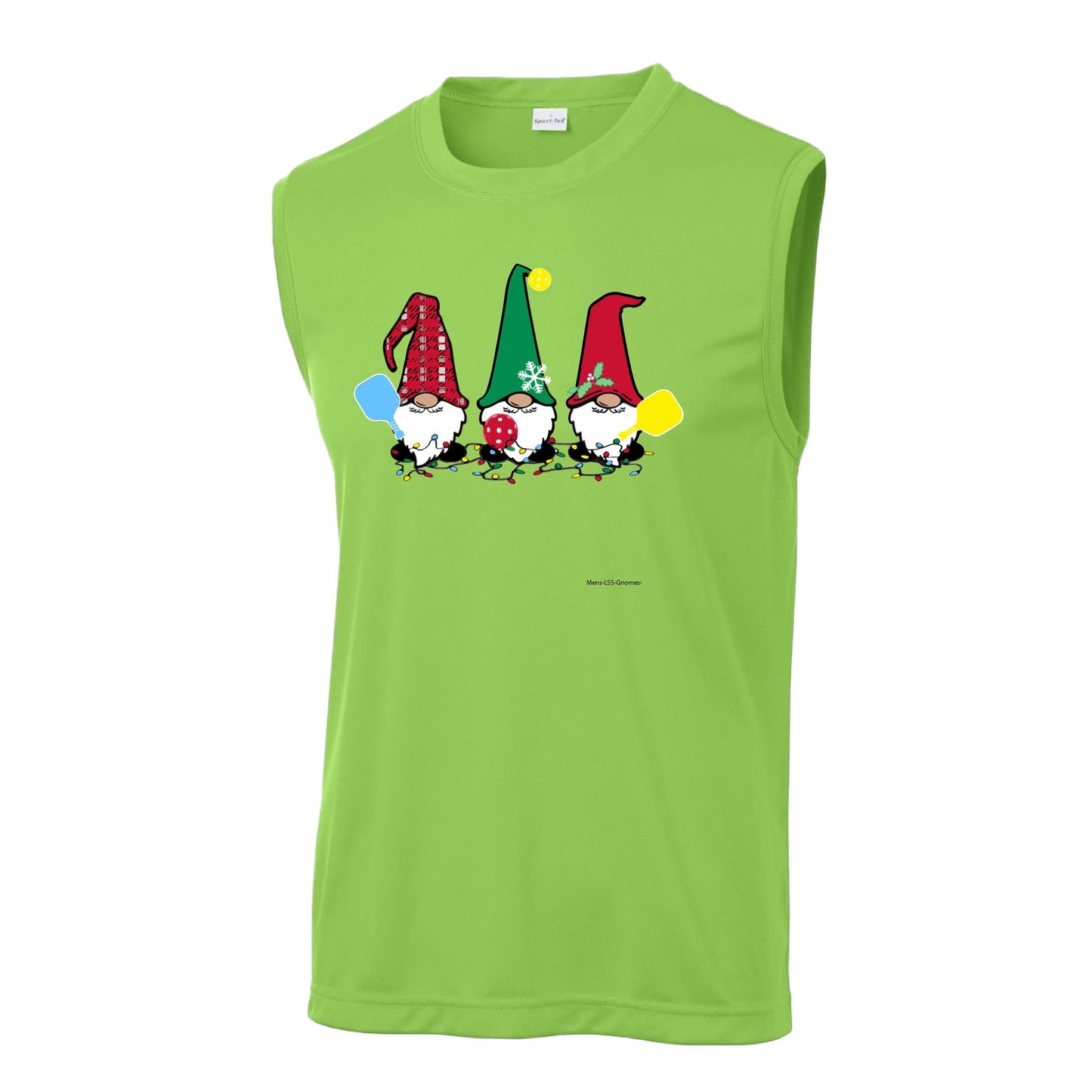 Christmas Gnomes | Men's Sleeveless Athletic Performance T-Shirt | 100% Polyester
