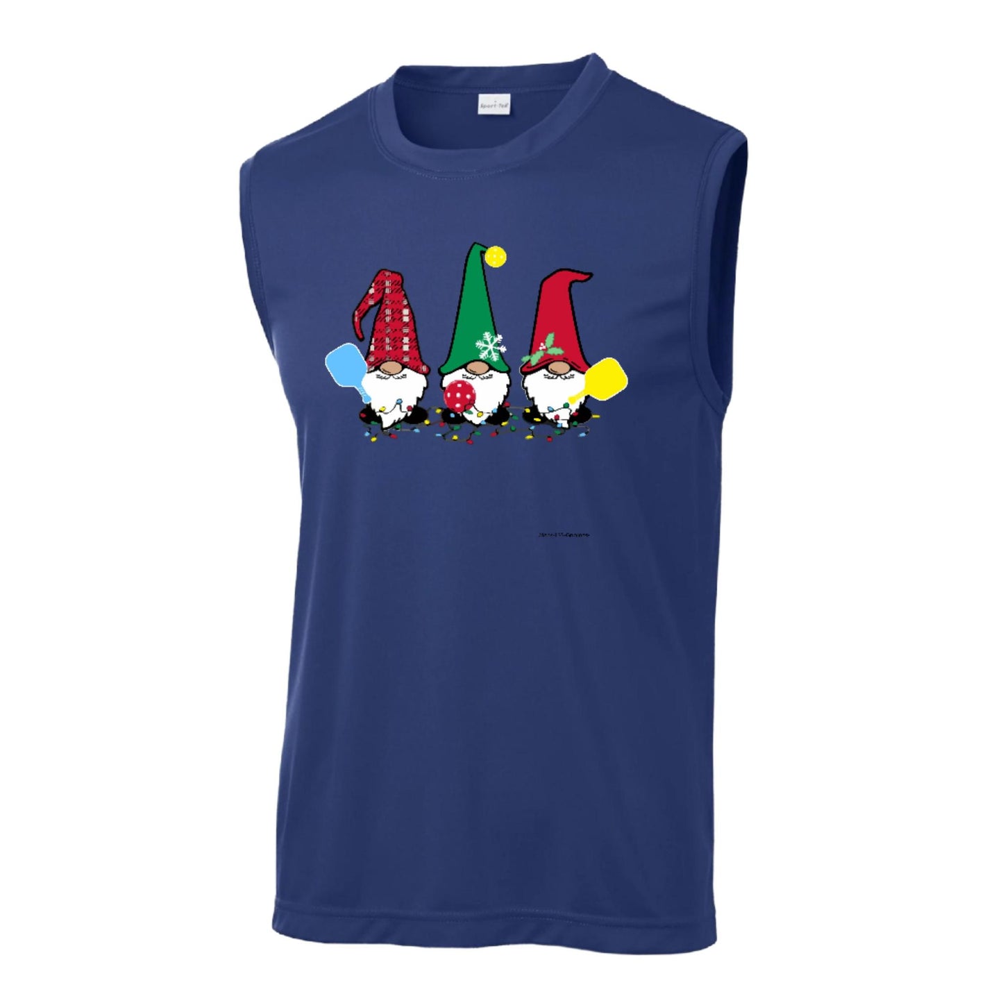 Christmas Gnomes | Men's Sleeveless Athletic Performance T-Shirt | 100% Polyester