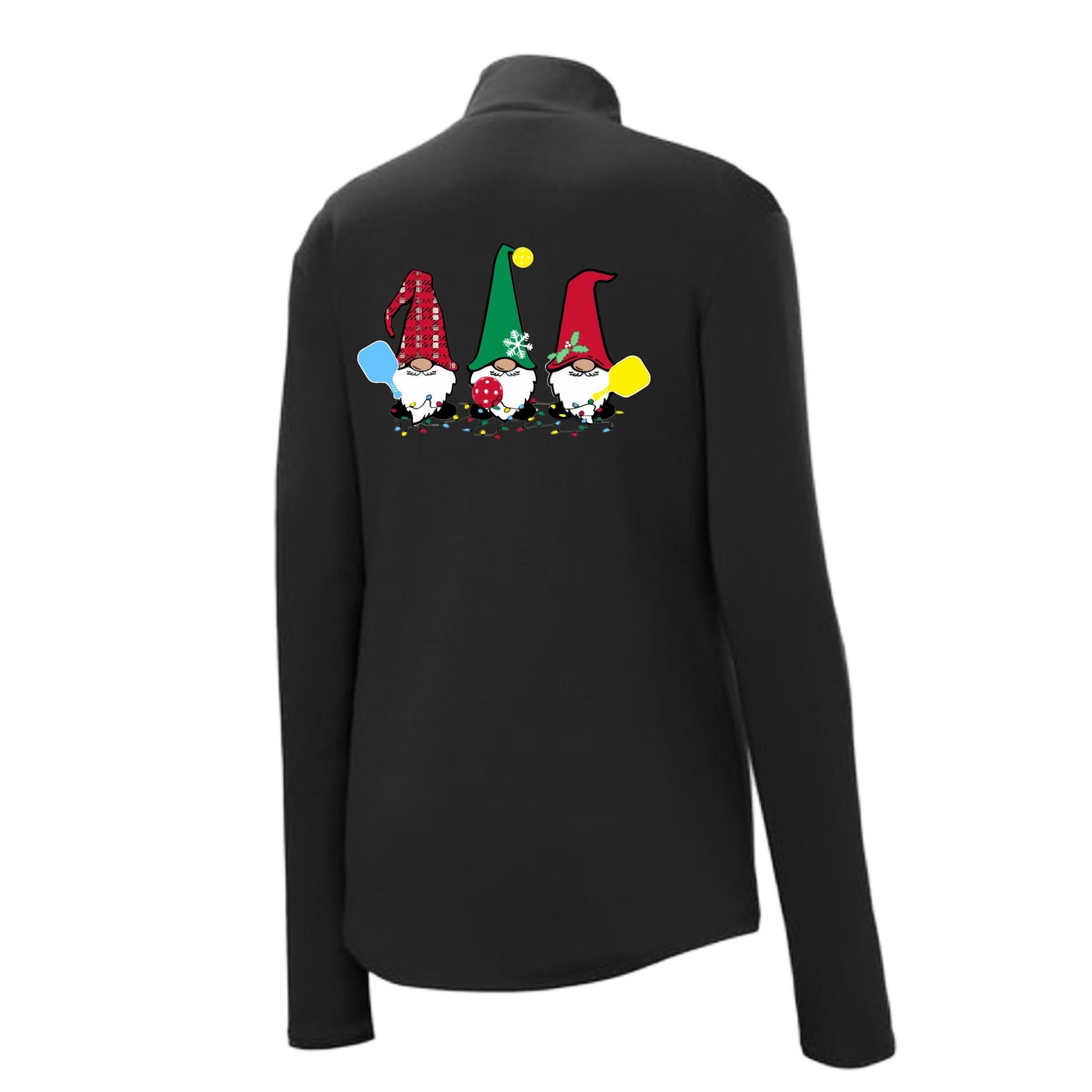 Christmas Gnomes | Women's 1/4 Zip Pickleball Performance Pullover Shirt | 100% Polyester