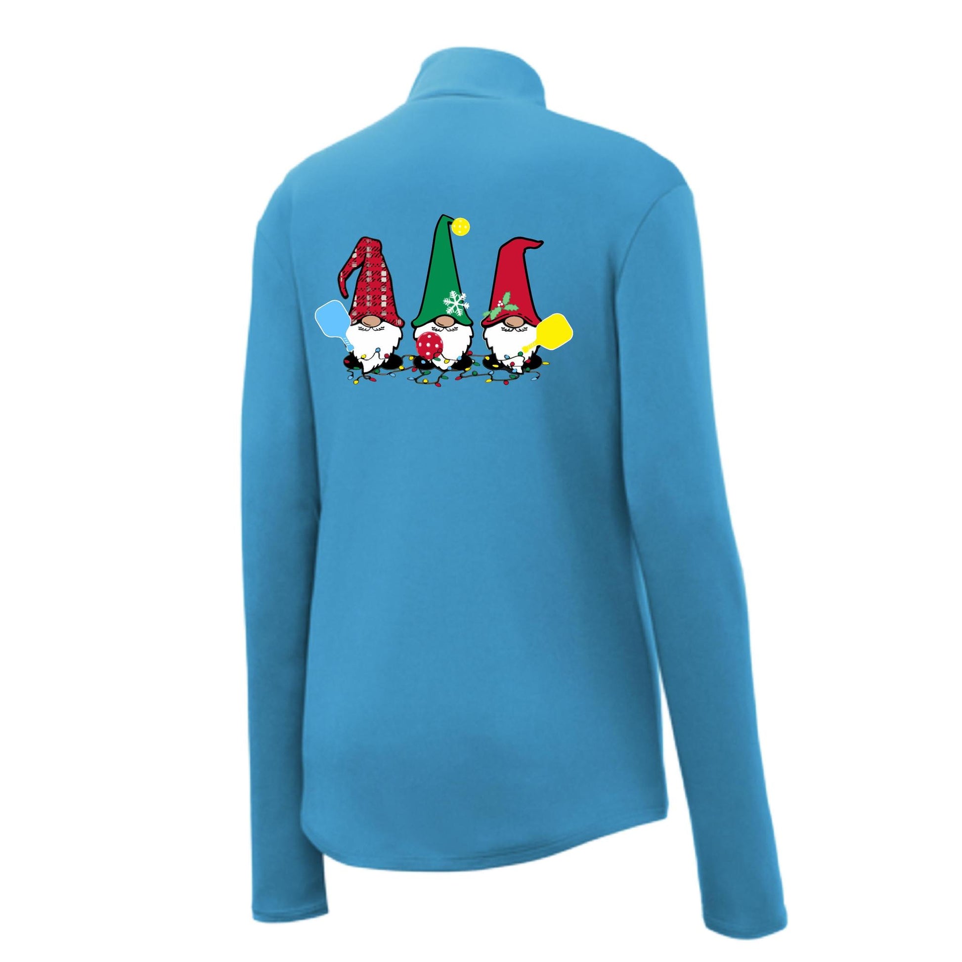 Christmas Gnomes | Women's 1/4 Zip Pickleball Performance Pullover Shirt | 100% Polyester