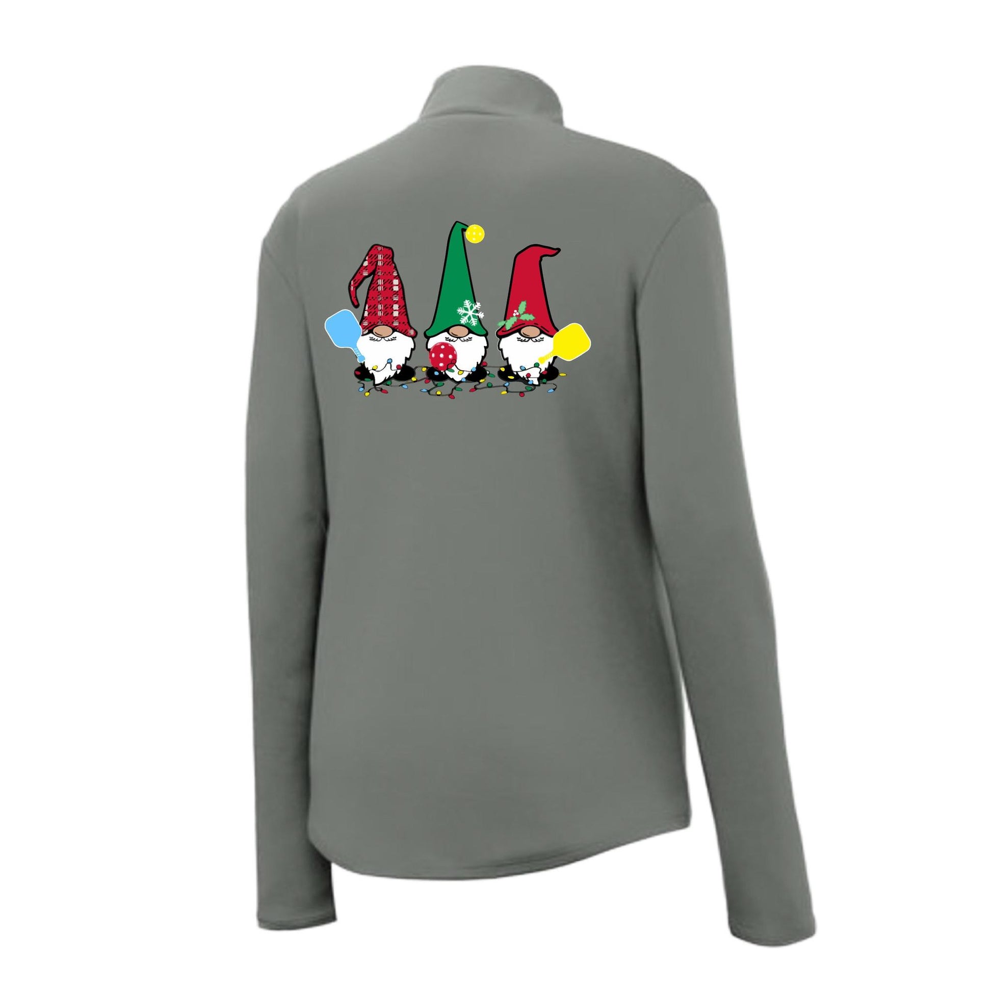 Christmas Gnomes | Women's 1/4 Zip Pickleball Performance Pullover Shirt | 100% Polyester