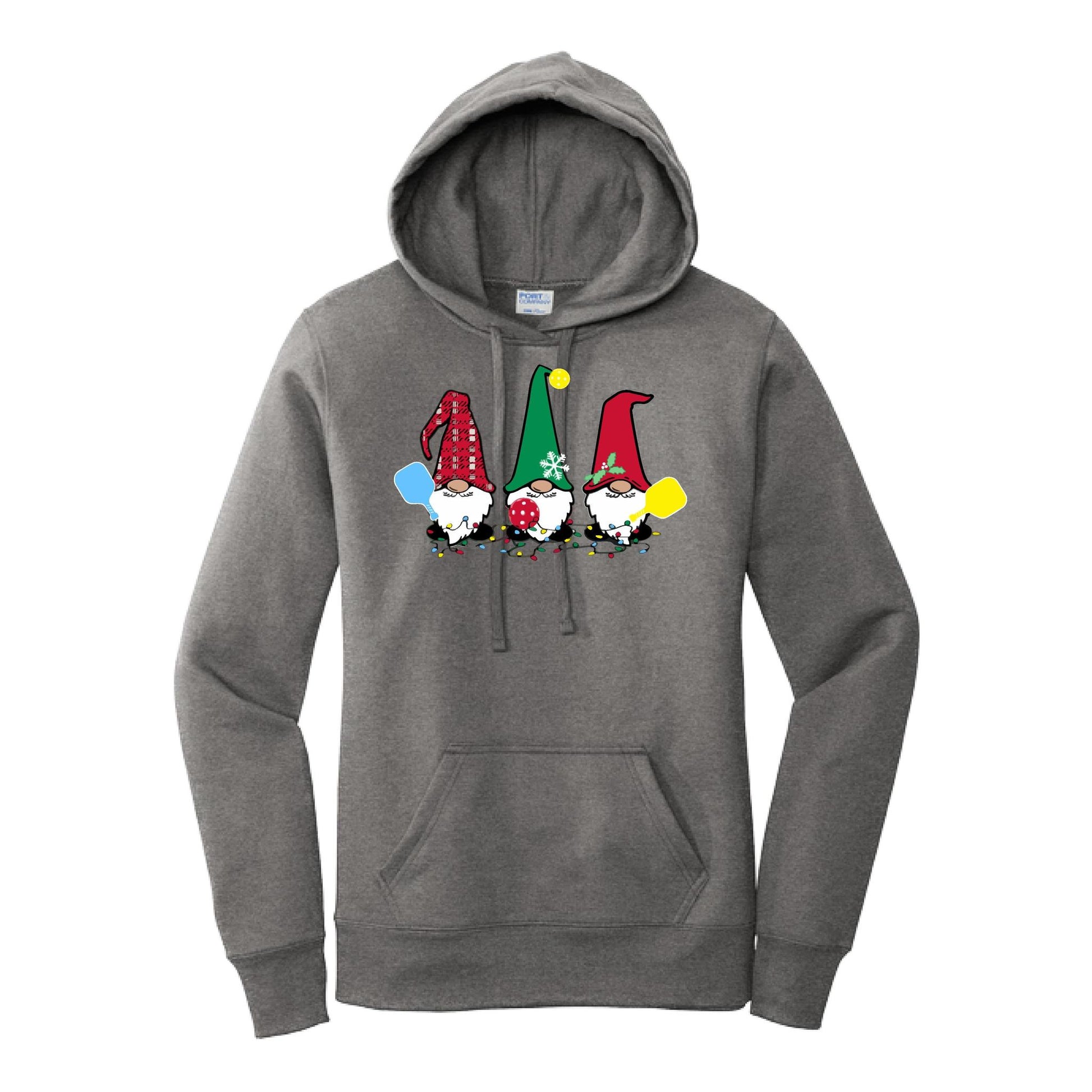 Christmas Gnomes | Women’s Fitted Hoodie Pickleball Sweatshirt | 50% Cotton 50% Poly Fleece