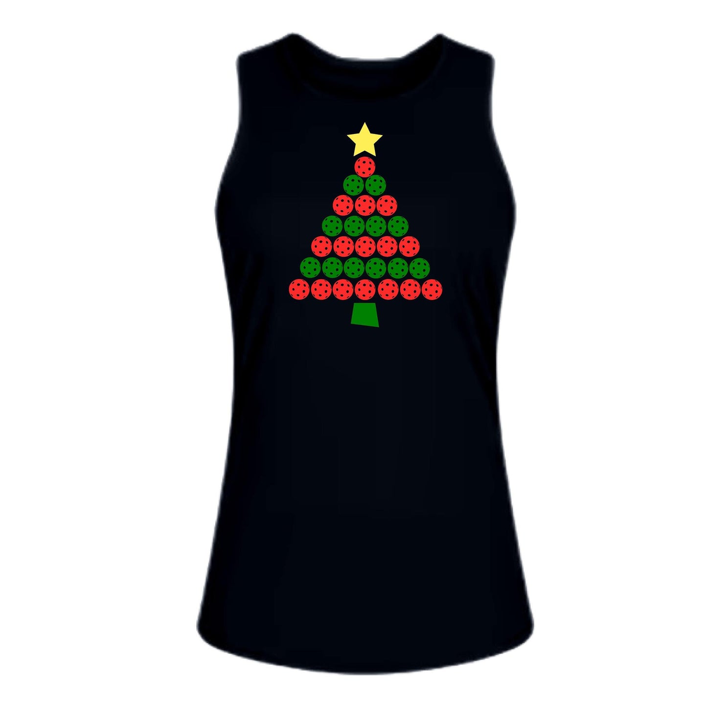 Christmas Tree | Clearance Women's Split Back or Tied Back Pickleball Tank | 80/20 Nylon Spandex Mix